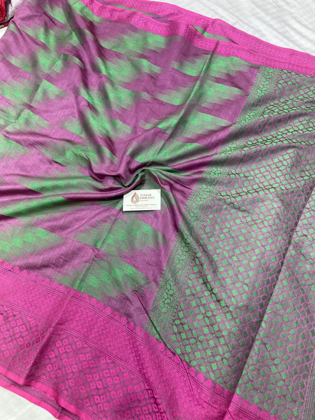 Pure Chiniya Silk Banarasi Kadwa Saree - Tussar Emirates