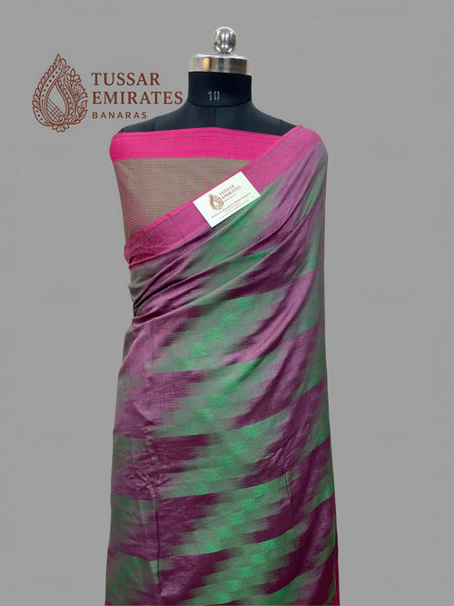 Pure Chiniya Silk Banarasi Kadwa Saree - Tussar Emirates