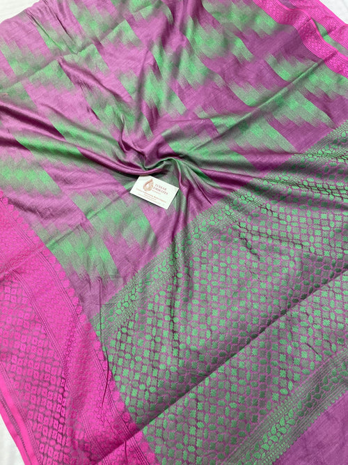 Pure Chiniya Silk Banarasi Kadwa Saree - Tussar Emirates