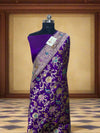 Pure Katan Silk Banarasi Jangla Saree with Gold Zari. - Tussar Emirates