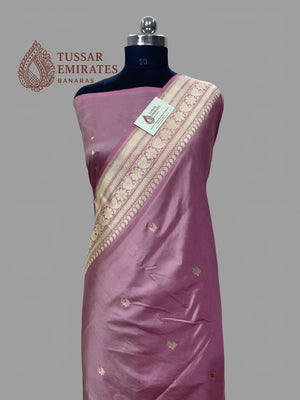 Pure Katan Silk Handloom Banarasi Saree - Jaal With Meenakari - Tussar Emirates