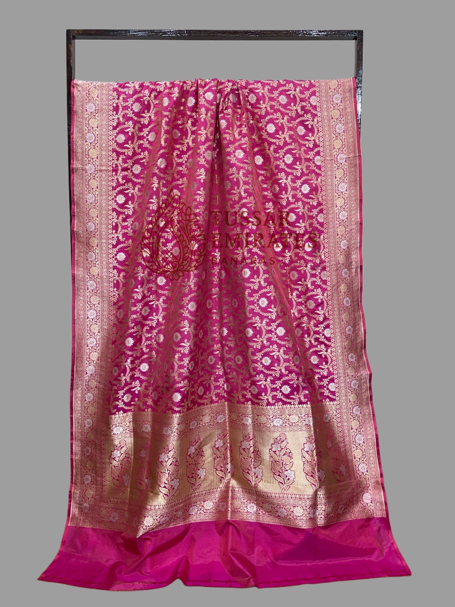 Pure Katan Silk Handloom Banarasi Saree - With Meenakari - Tussar Emirates
