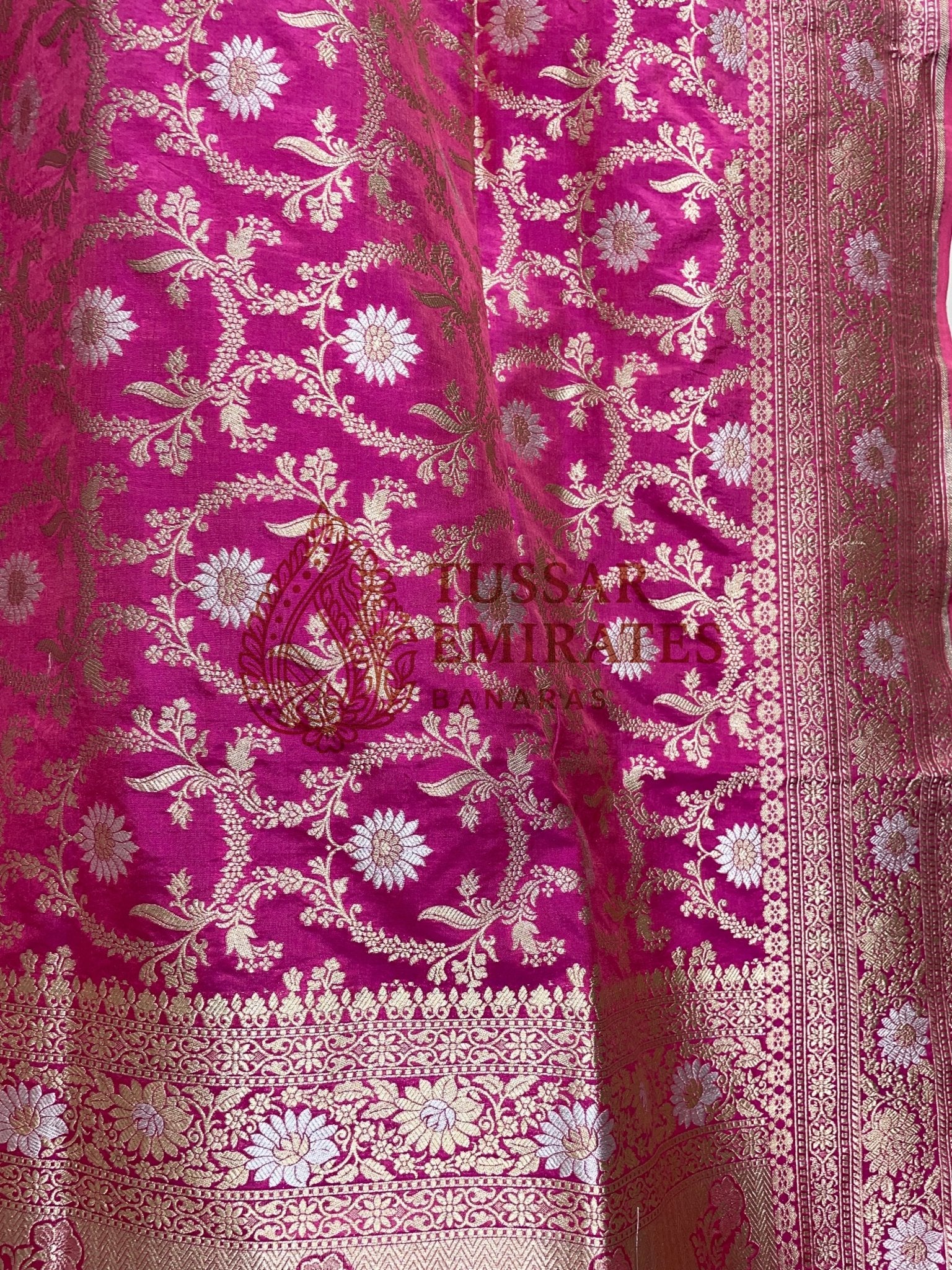 Pure Katan Silk Handloom Banarasi Saree - With Meenakari - Tussar Emirates