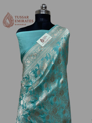 Pure Katan Silk Handloom Banarasi Saree - With Meenakari - Tussar Emirates