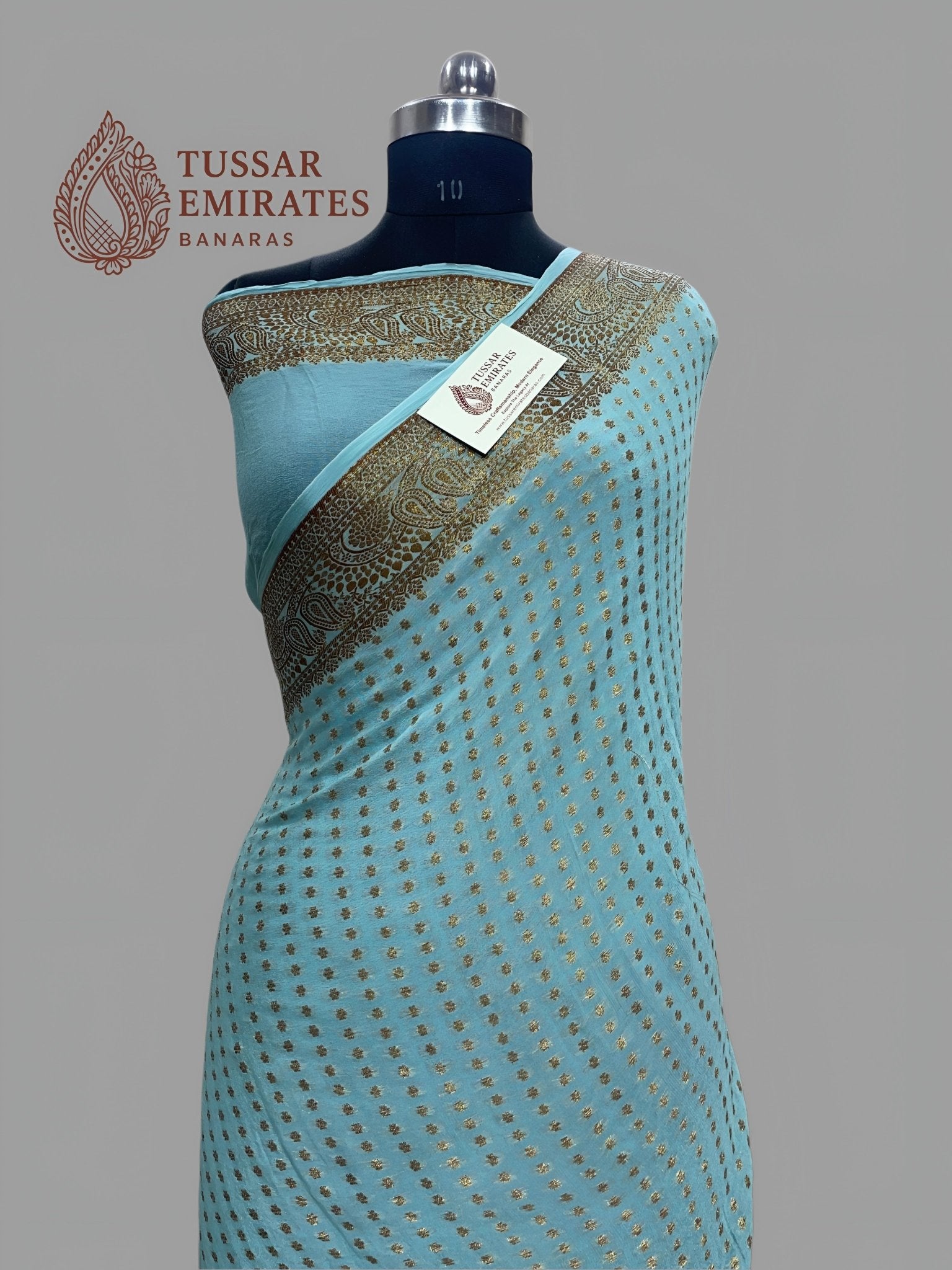 Pure Khaddi Chiffon Banarasi Saree - Tussar Emirates