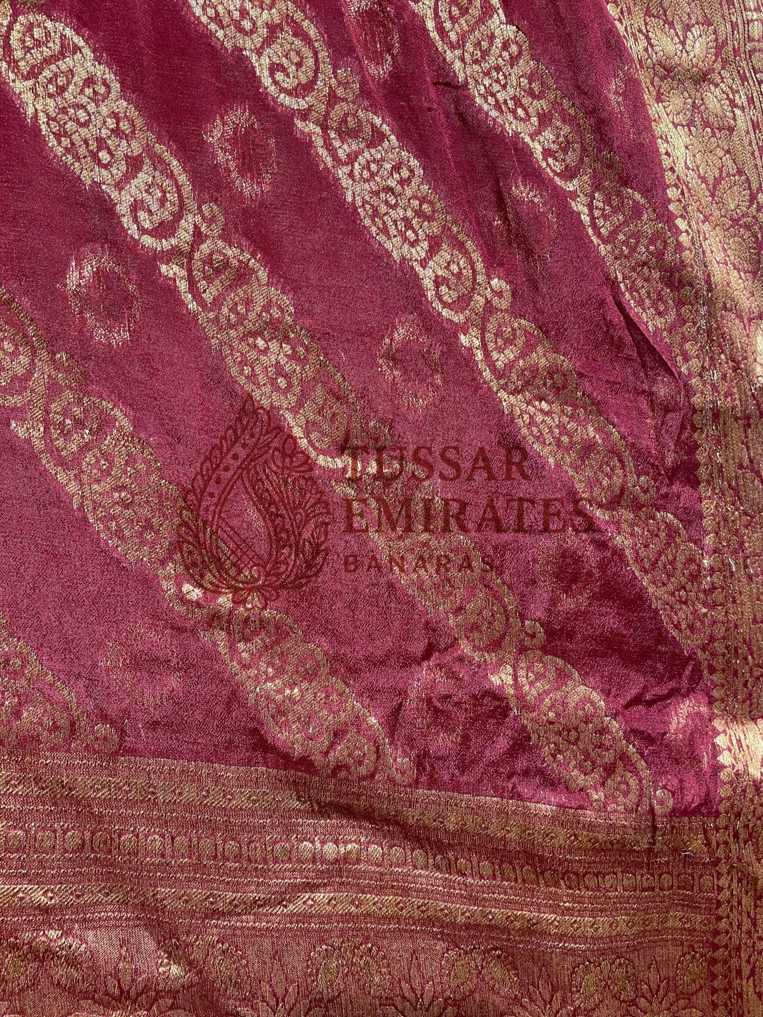 Pure Khaddi Chiffon Banarasi Saree - Tussar Emirates