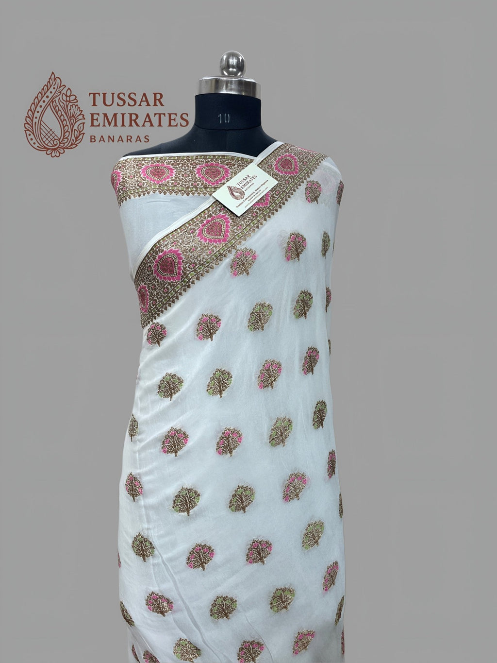 Pure Khaddi Chiffon Banarasi Saree - Tussar Emirates