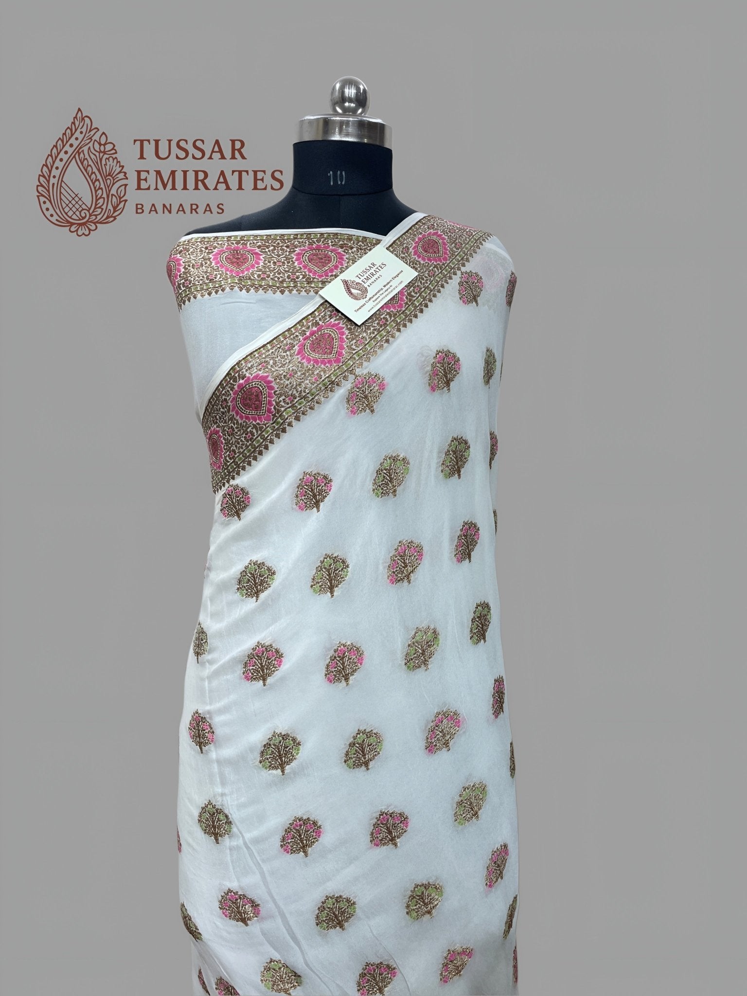 Pure Khaddi Chiffon Banarasi Saree - Tussar Emirates