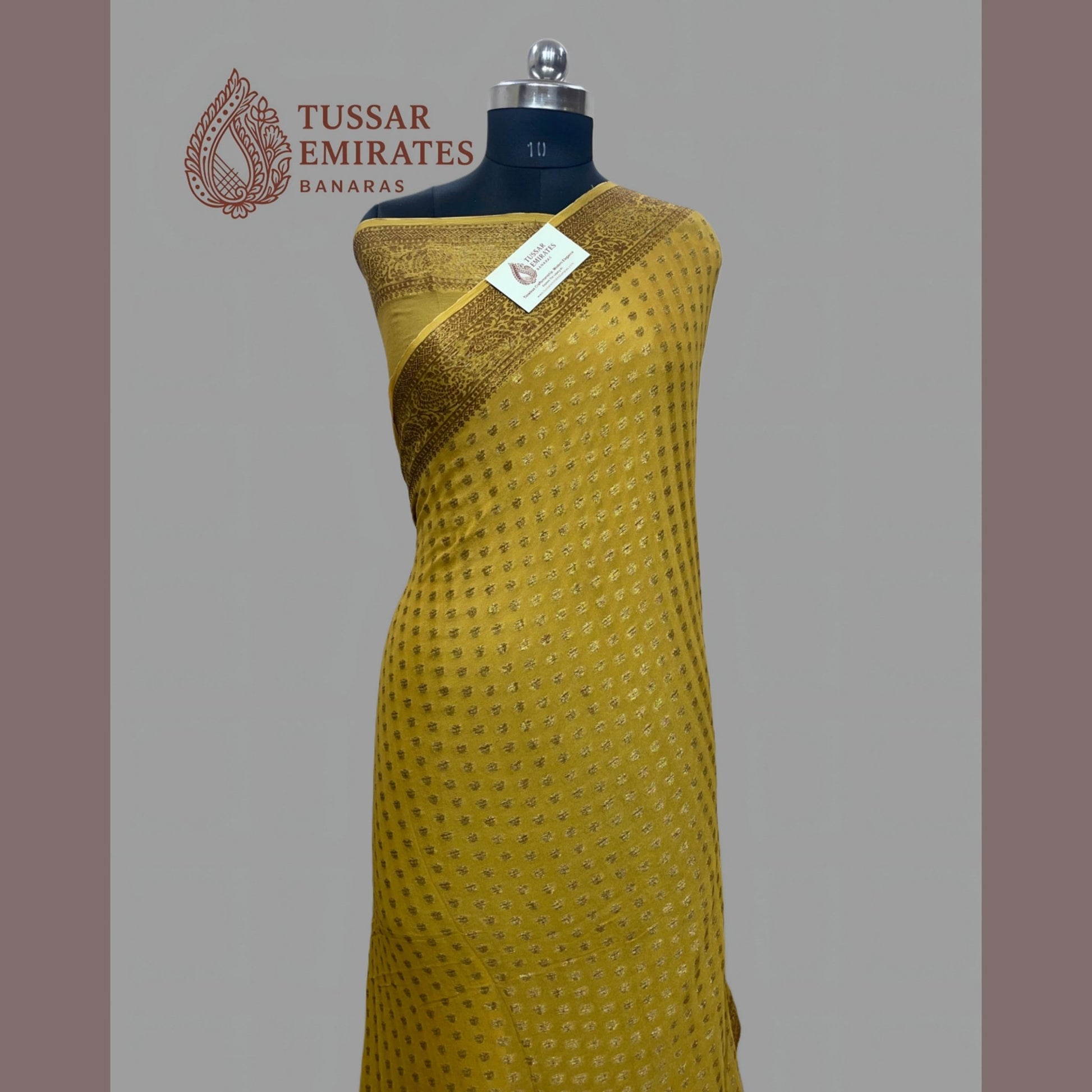 Pure Khaddi Chiffon Banarasi Saree - Tussar Emirates