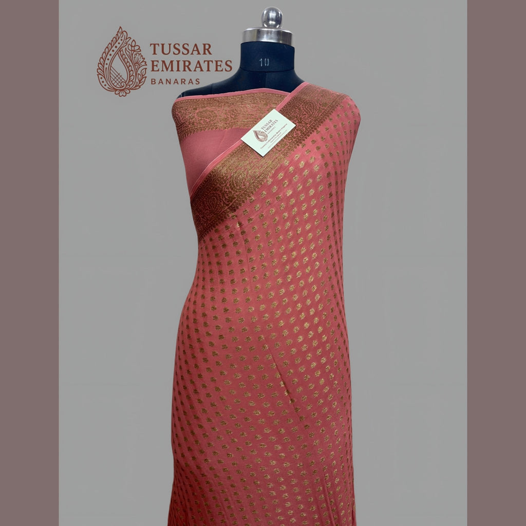 Pure Khaddi Chiffon Banarasi Saree - Tussar Emirates