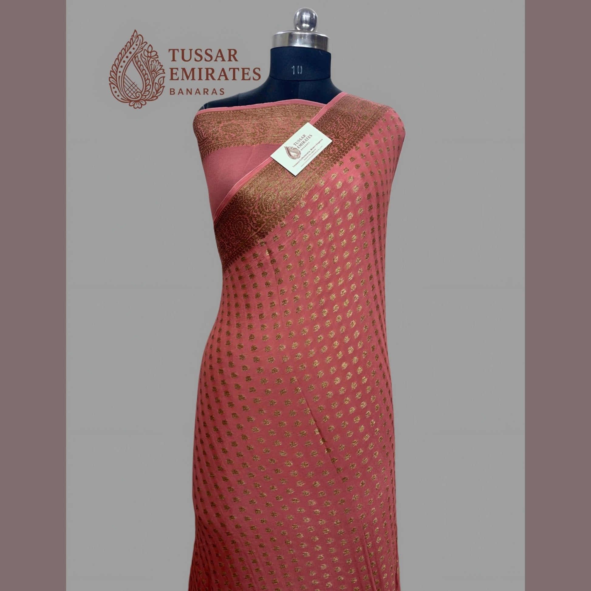 Pure Khaddi Chiffon Banarasi Saree - Tussar Emirates