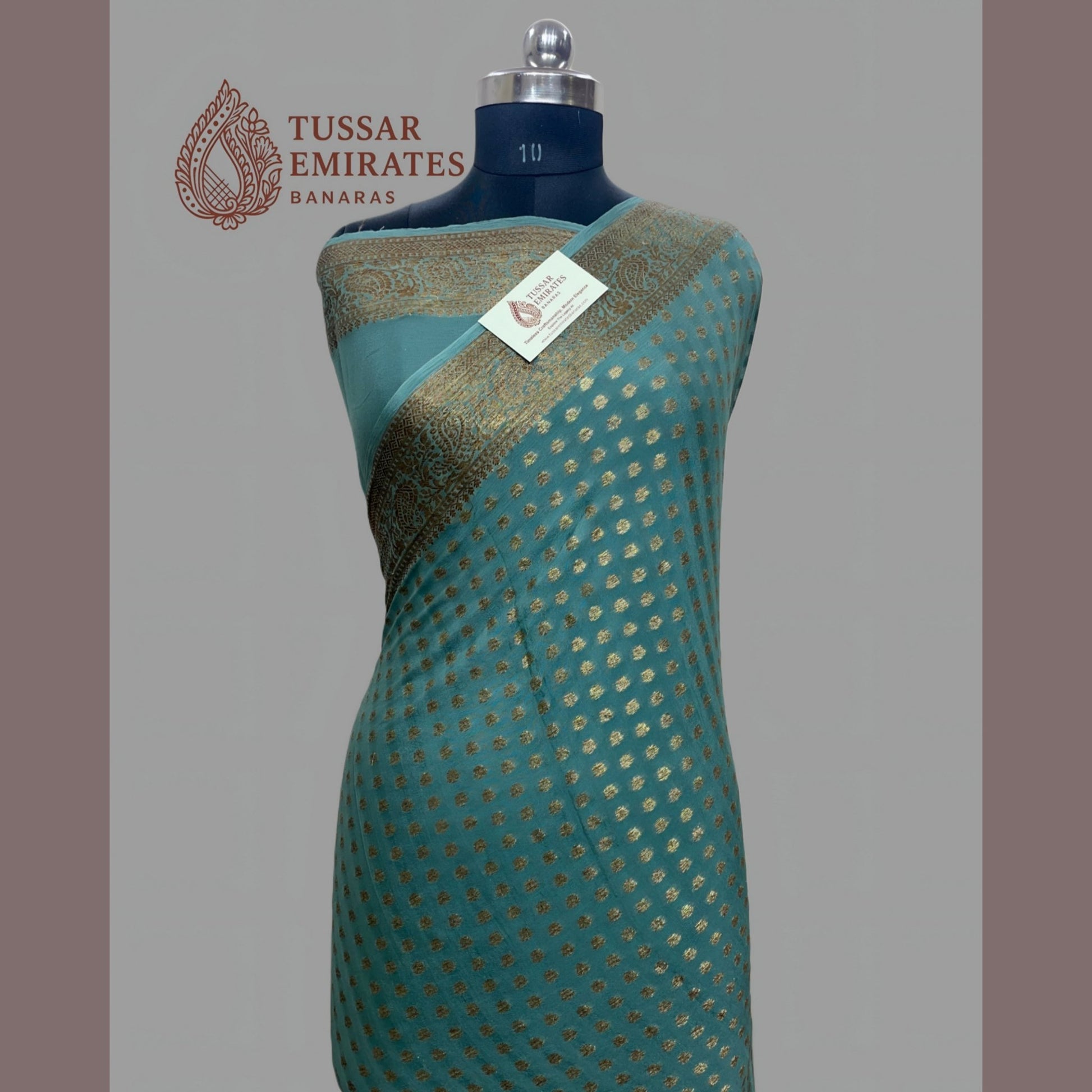 Pure Khaddi Chiffon Banarasi Saree - Tussar Emirates