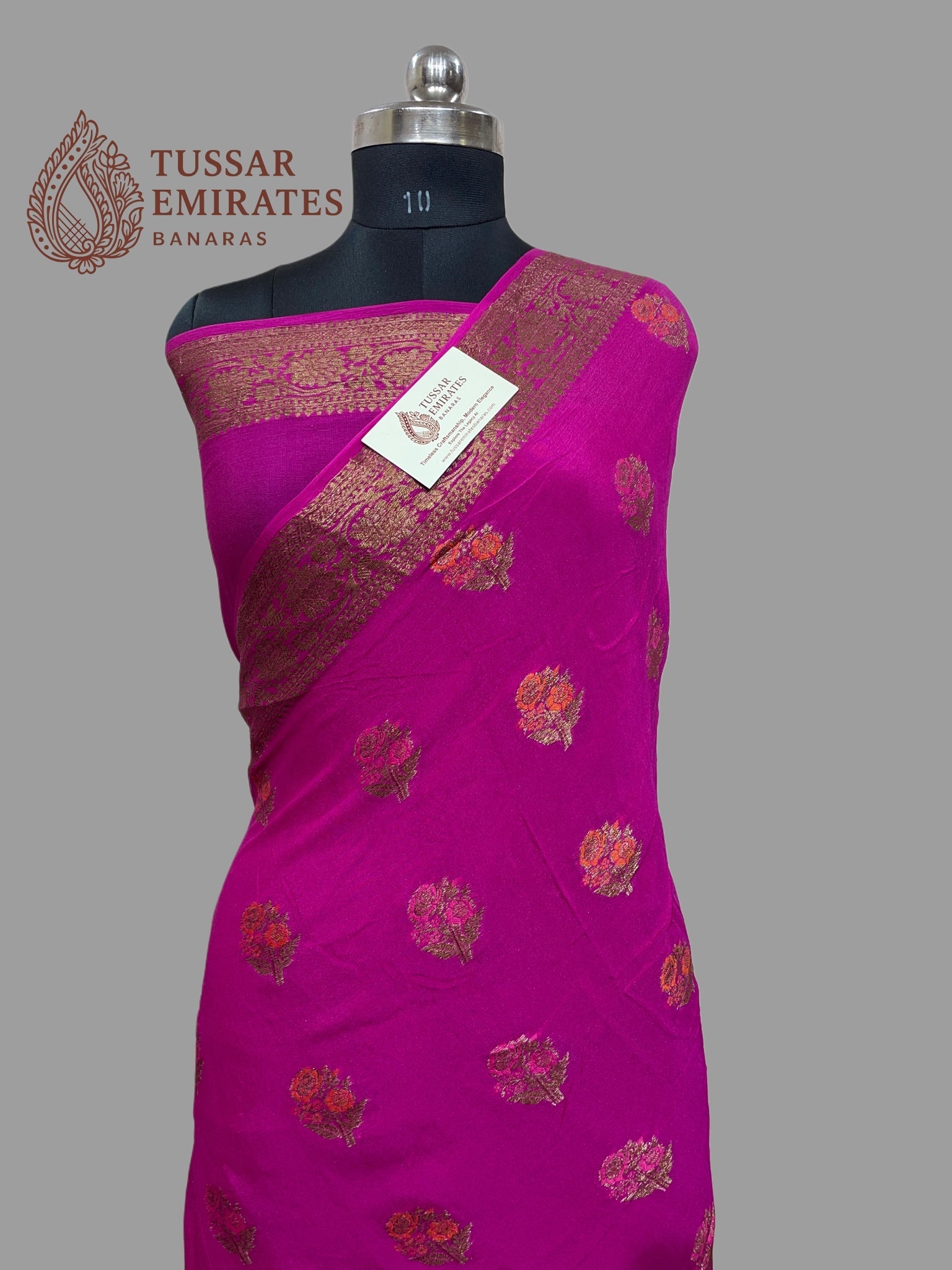 Pure Khaddi Chiffon Banarasi Saree - Tussar Emirates