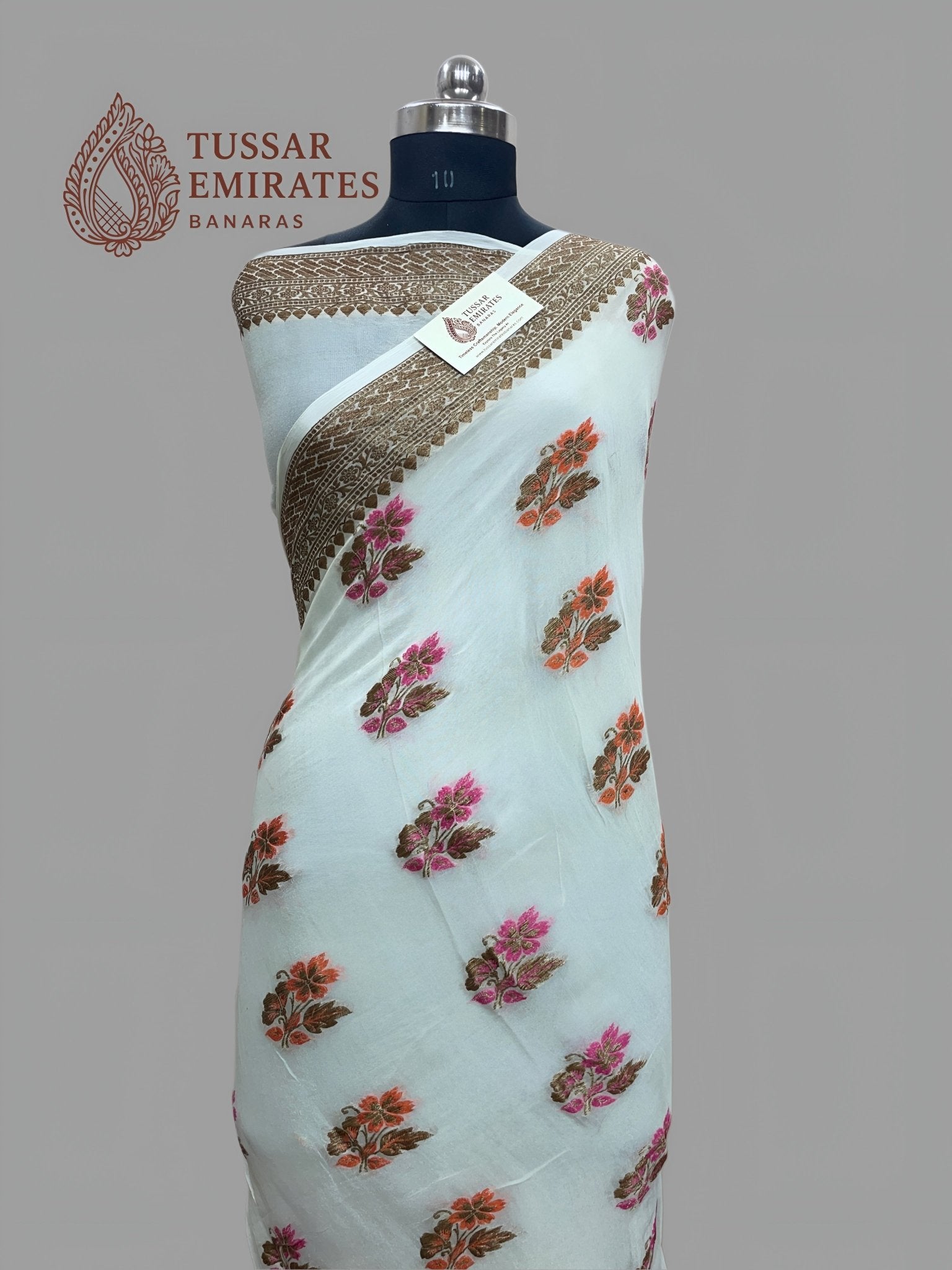 Pure Khaddi Chiffon Banarasi Saree - Tussar Emirates