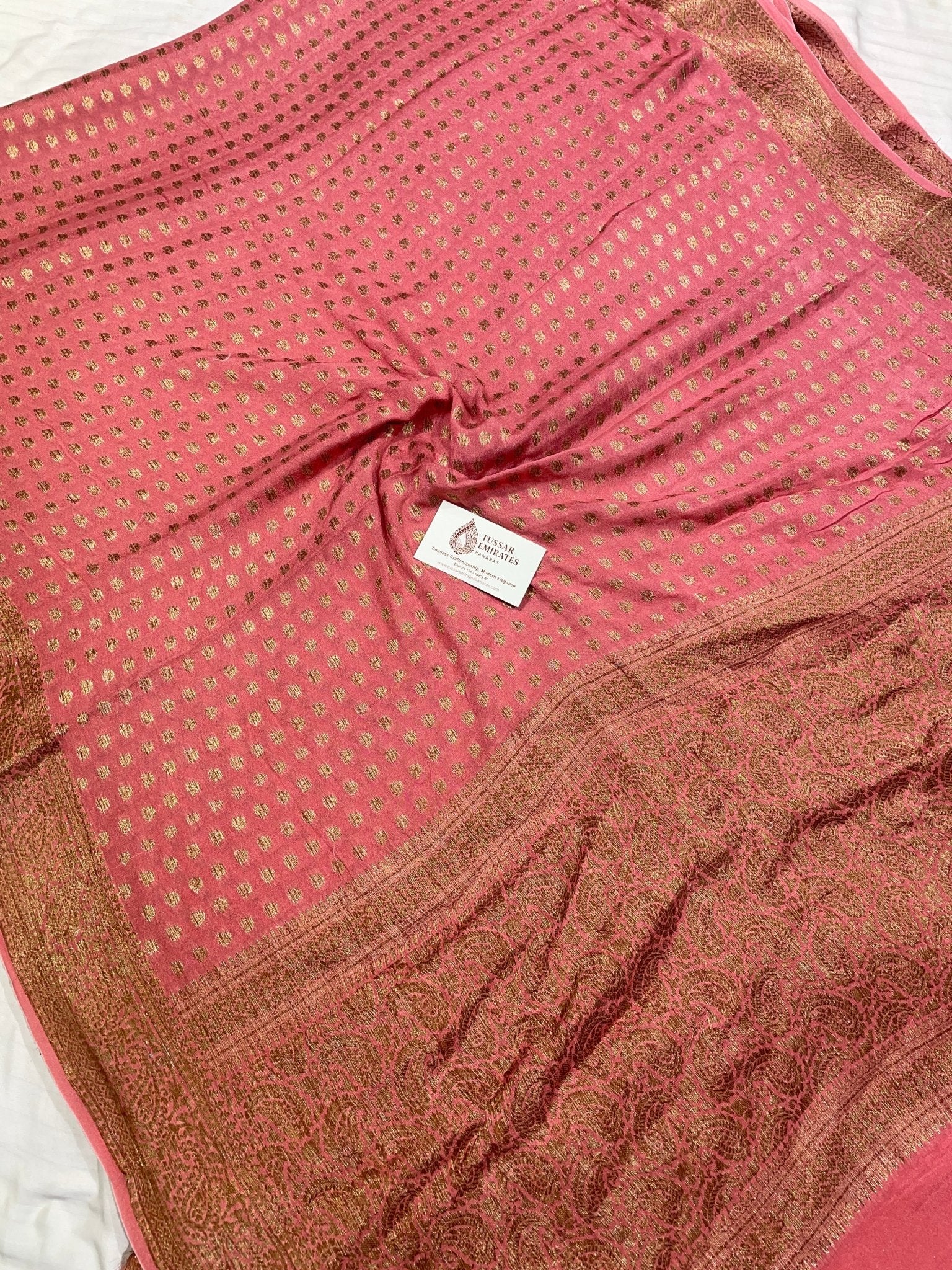 Pure Khaddi Chiffon Banarasi Saree - Tussar Emirates