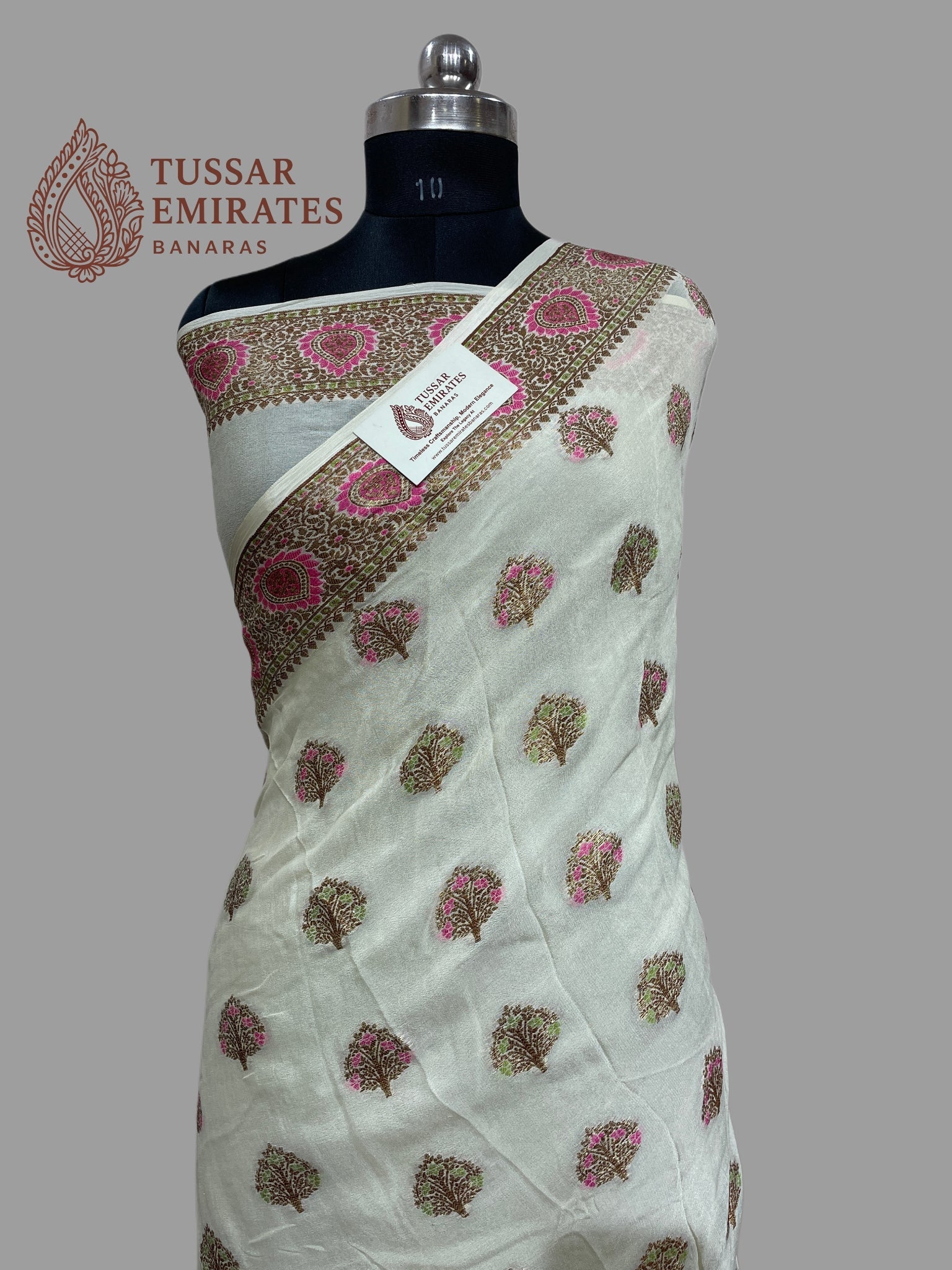 Pure Khaddi Chiffon Banarasi Saree - Tussar Emirates