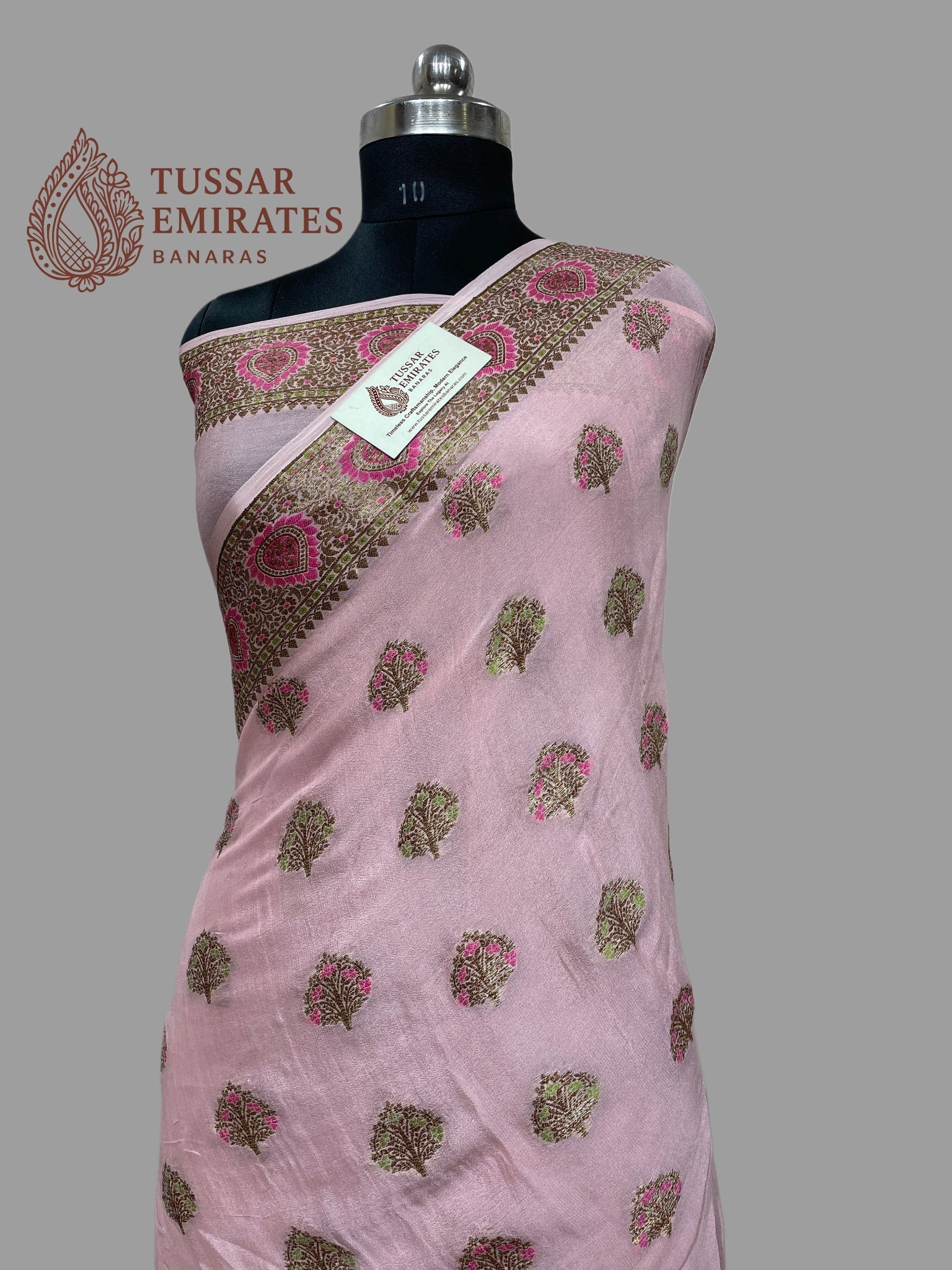 Pure Khaddi Chiffon Banarasi Saree - Tussar Emirates