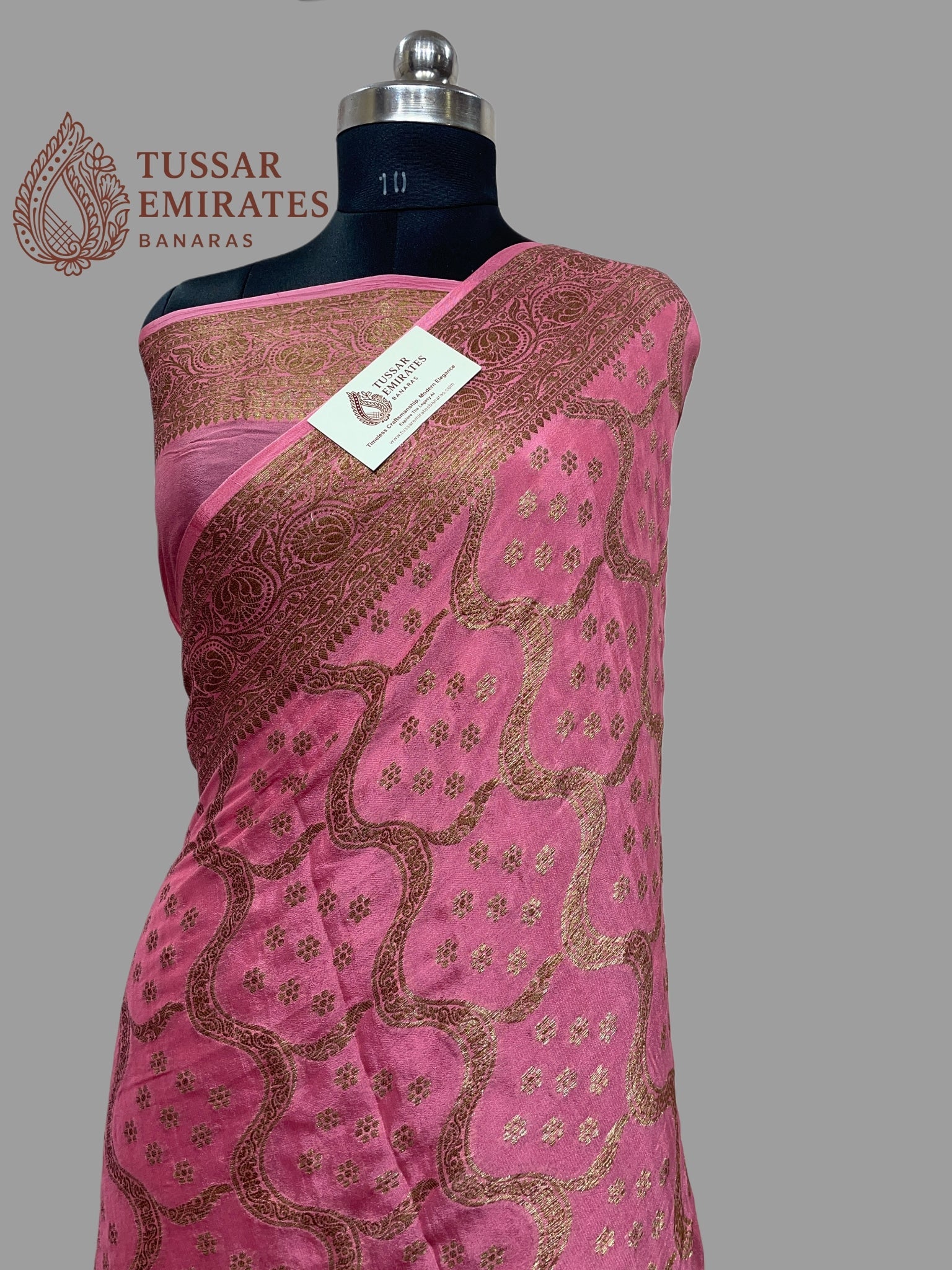 Pure Khaddi Chiffon Banarasi Saree - Tussar Emirates