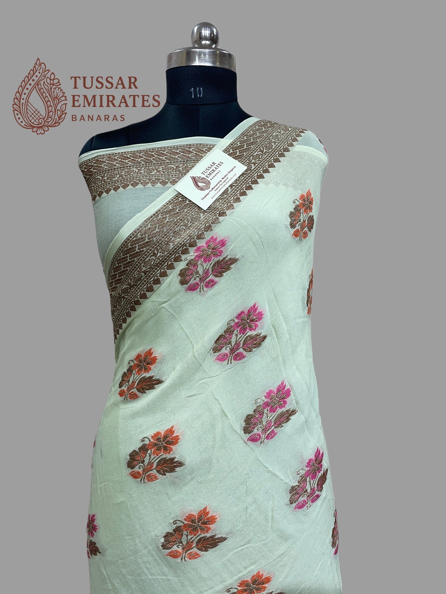 Pure Khaddi Chiffon Banarasi Saree - Tussar Emirates