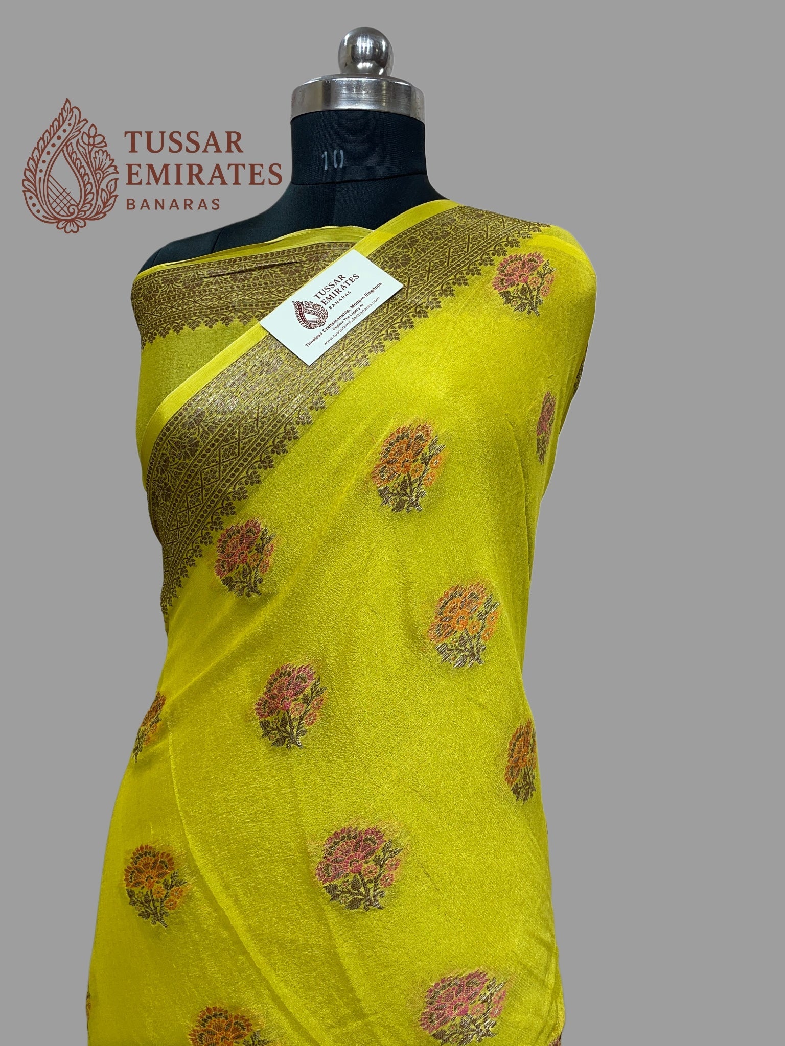 Pure Khaddi Chiffon Banarasi Saree - Tussar Emirates