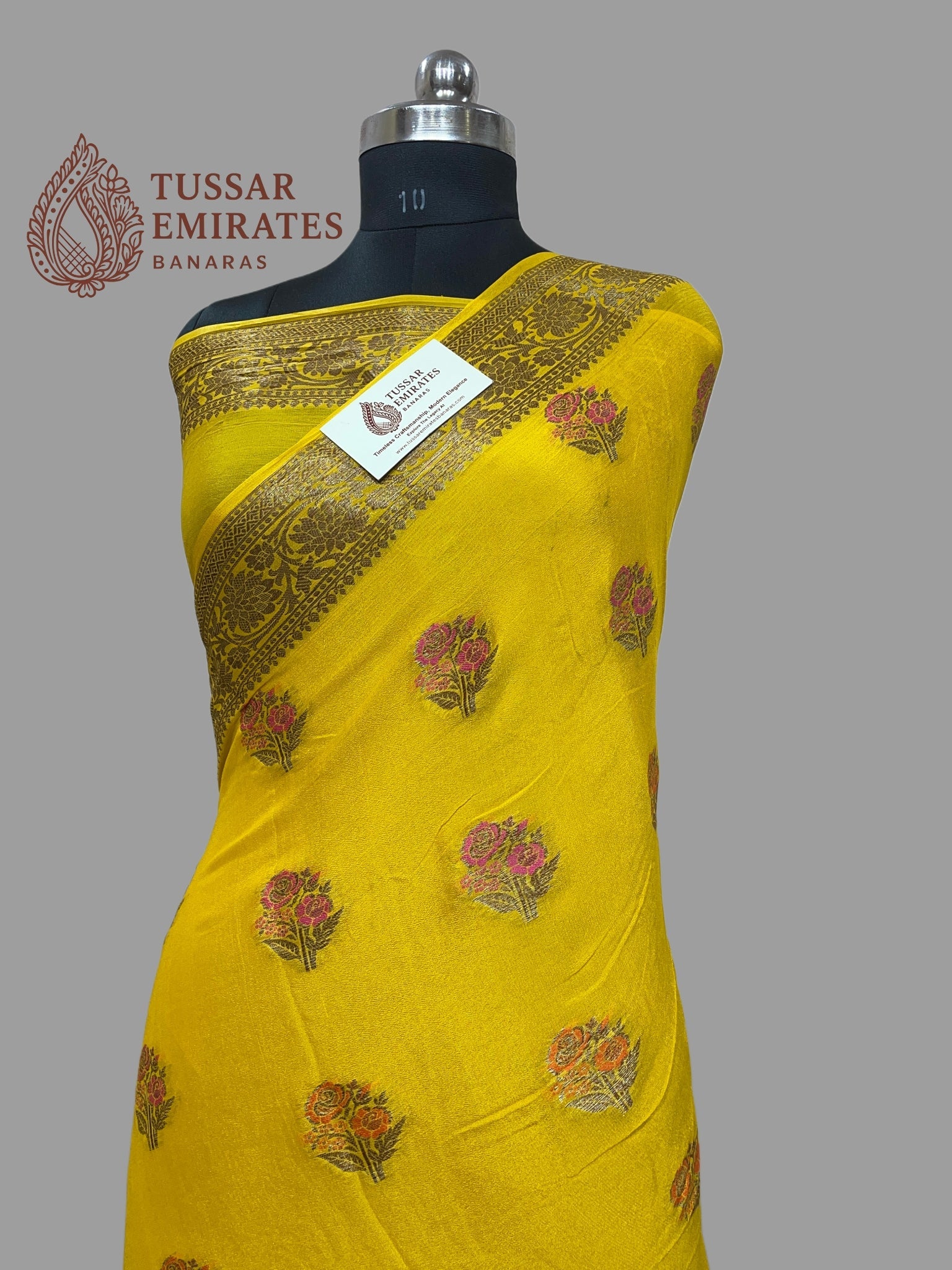 Pure Khaddi Chiffon Banarasi Saree - Tussar Emirates