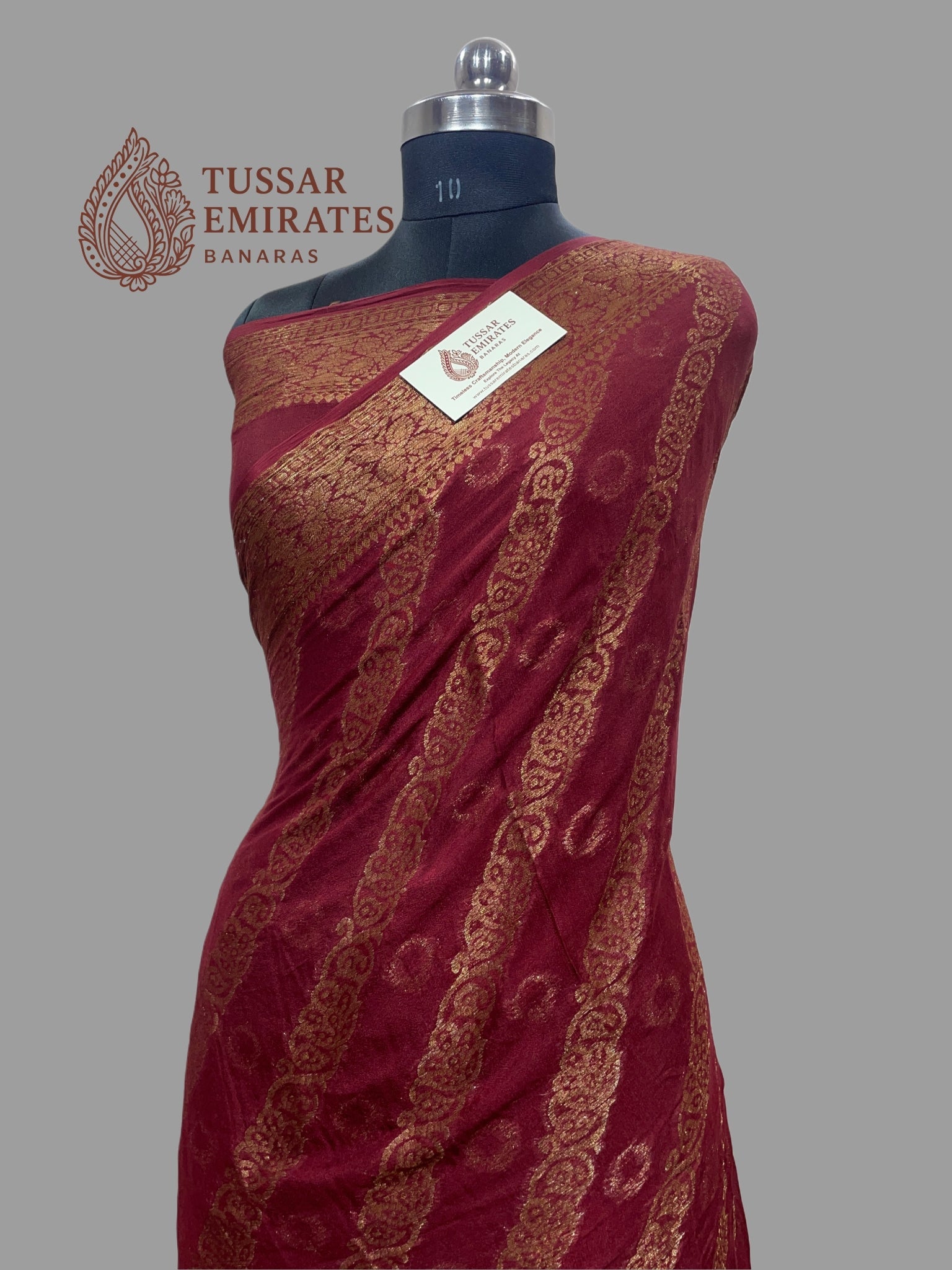 Pure Khaddi Chiffon Banarasi Saree - Tussar Emirates