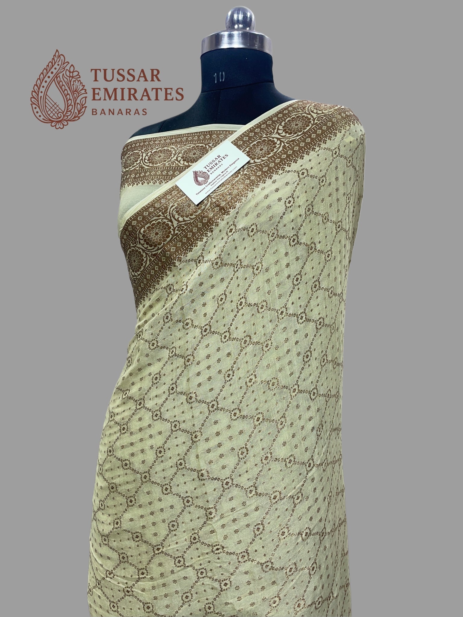 Pure Khaddi Chiffon Banarasi Saree - Tussar Emirates