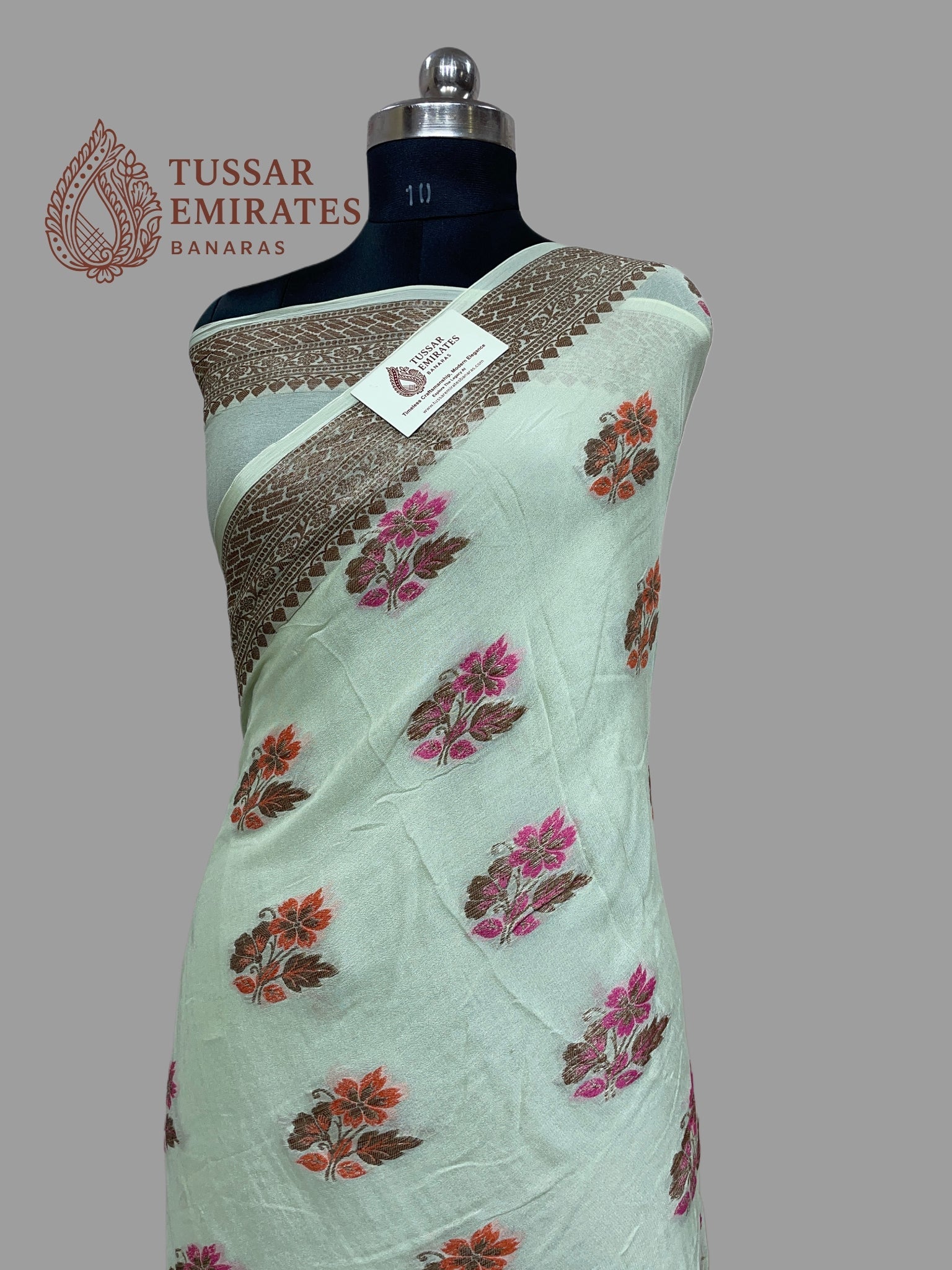 Pure Khaddi Chiffon Banarasi Saree - Tussar Emirates