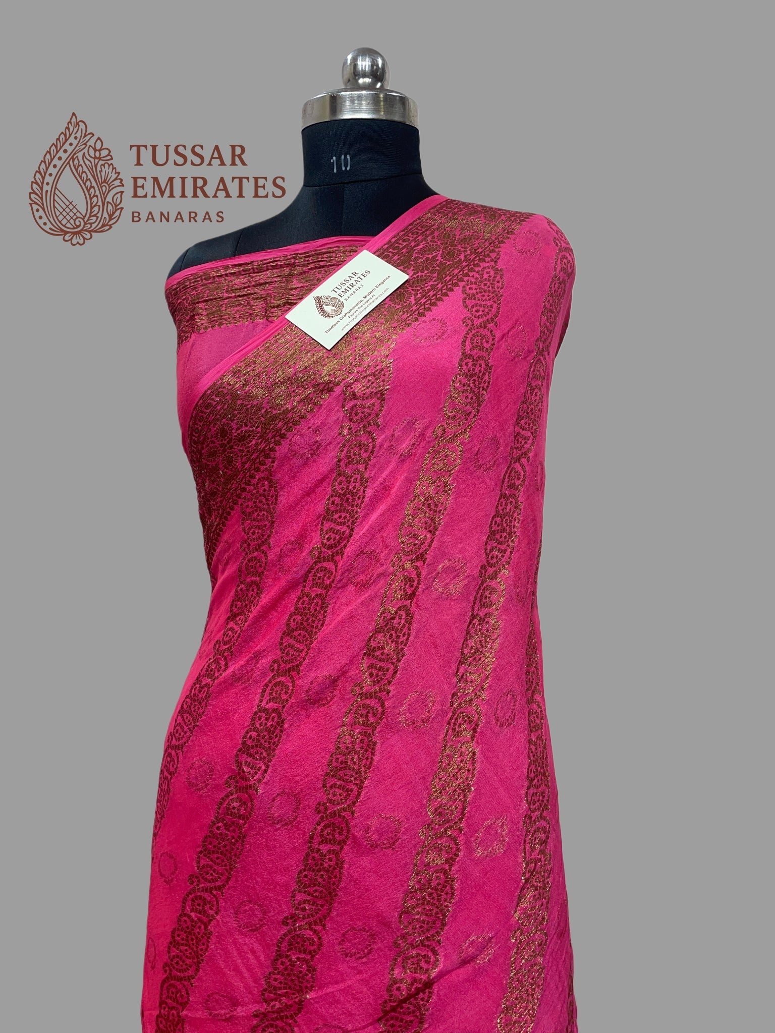 Pure Khaddi Chiffon Banarasi Saree - Tussar Emirates