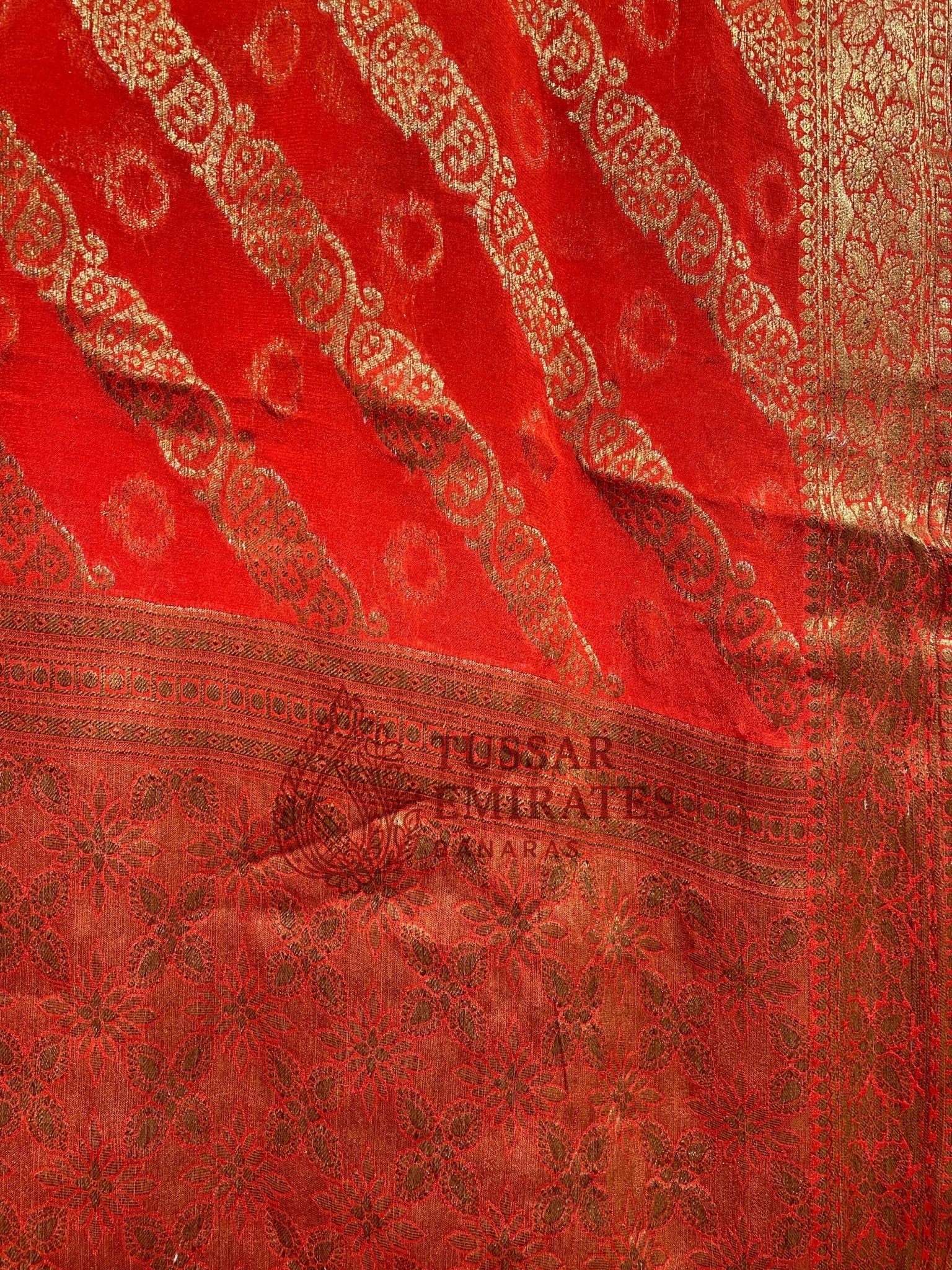 Pure Khaddi Chiffon Banarasi Saree - Tussar Emirates