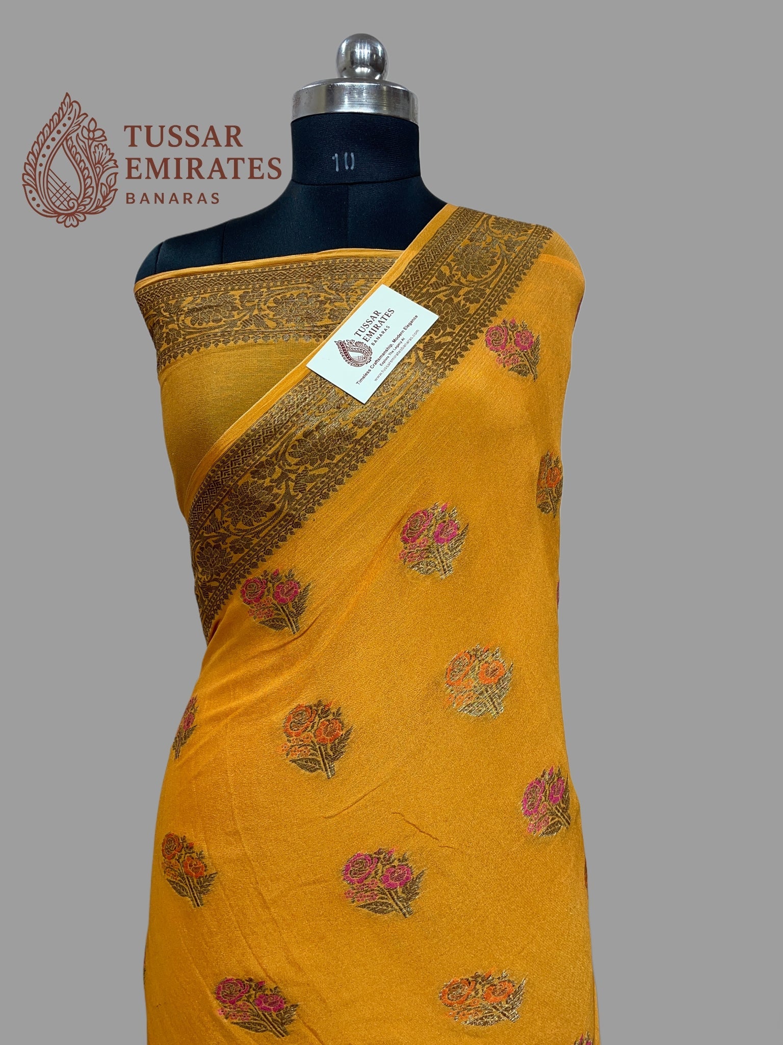 Pure Khaddi Chiffon Banarasi Saree - Tussar Emirates