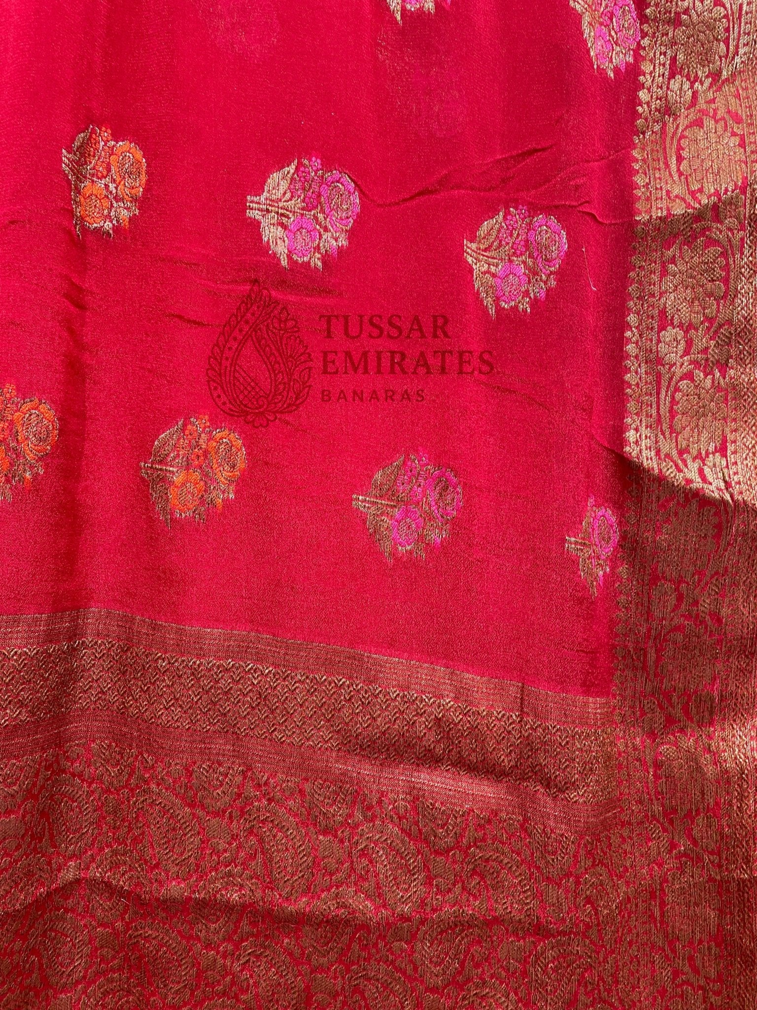 Pure Khaddi Chiffon Banarasi Saree - Tussar Emirates