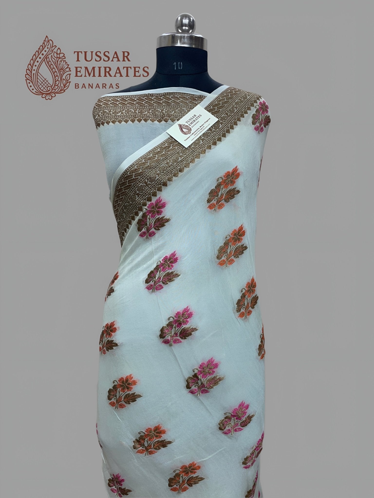 Pure Khaddi Chiffon Banarasi Saree - Tussar Emirates