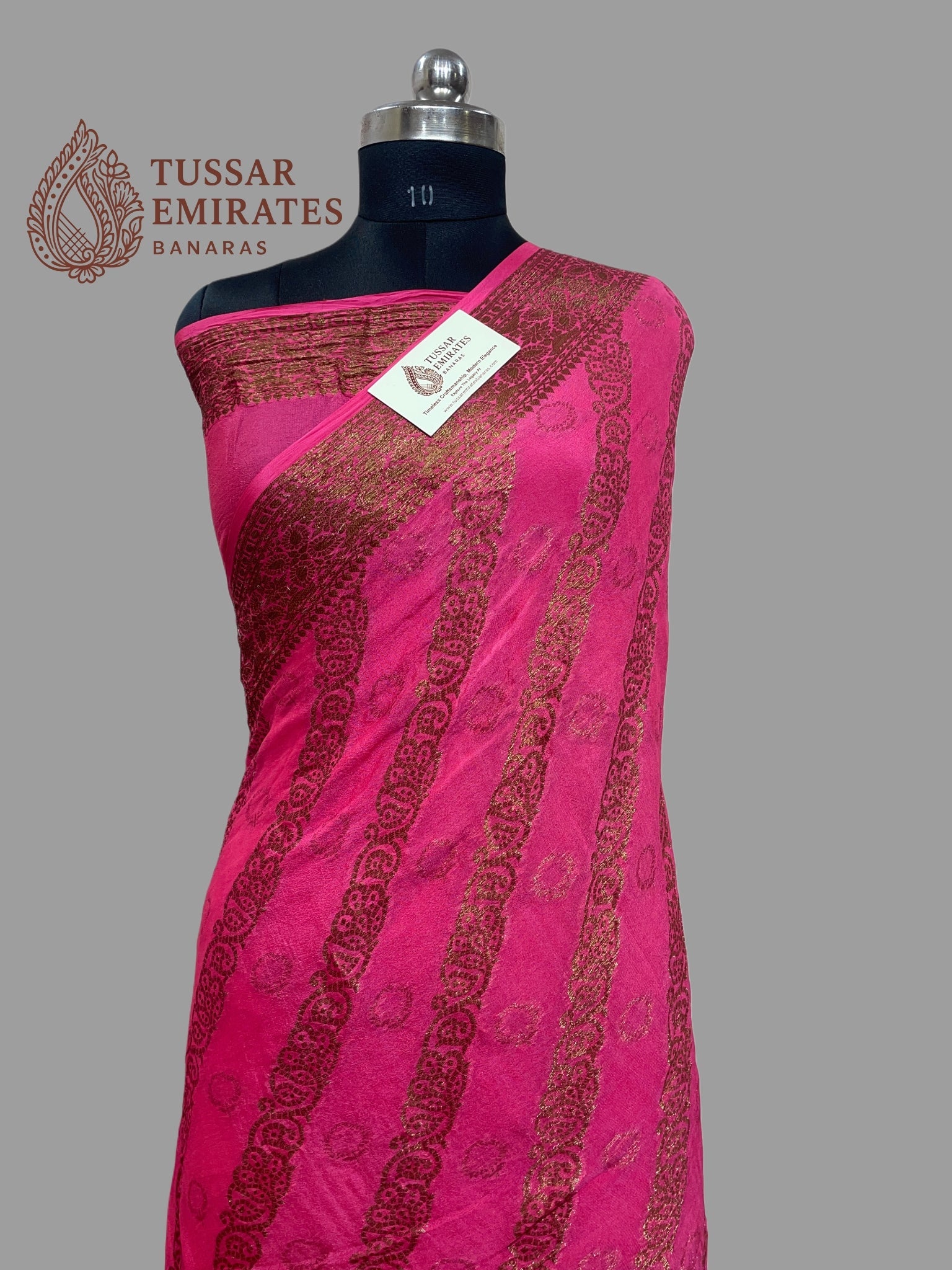 Pure Khaddi Chiffon Banarasi Saree - Tussar Emirates