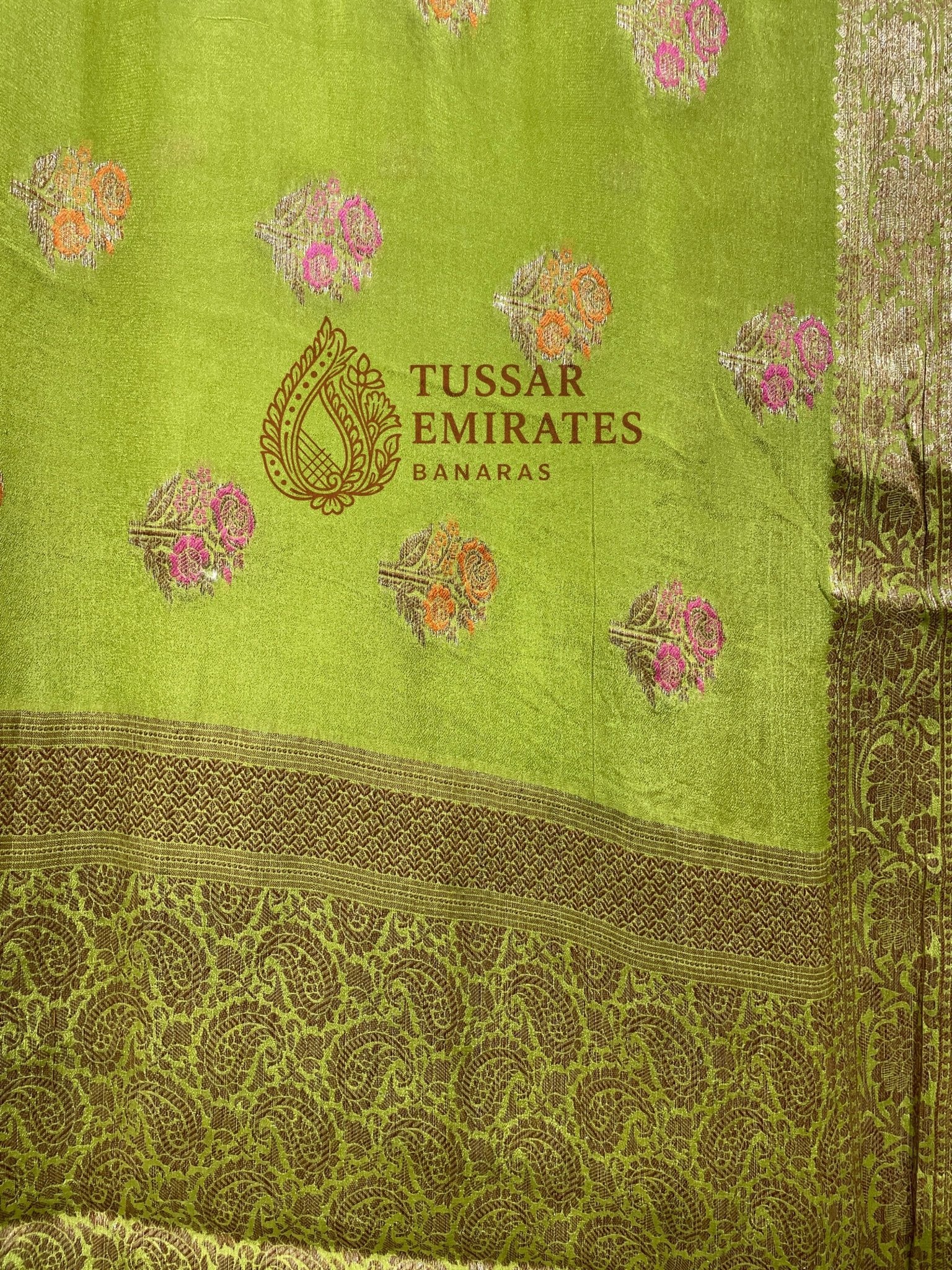 Pure Khaddi Chiffon Banarasi Saree - Tussar Emirates