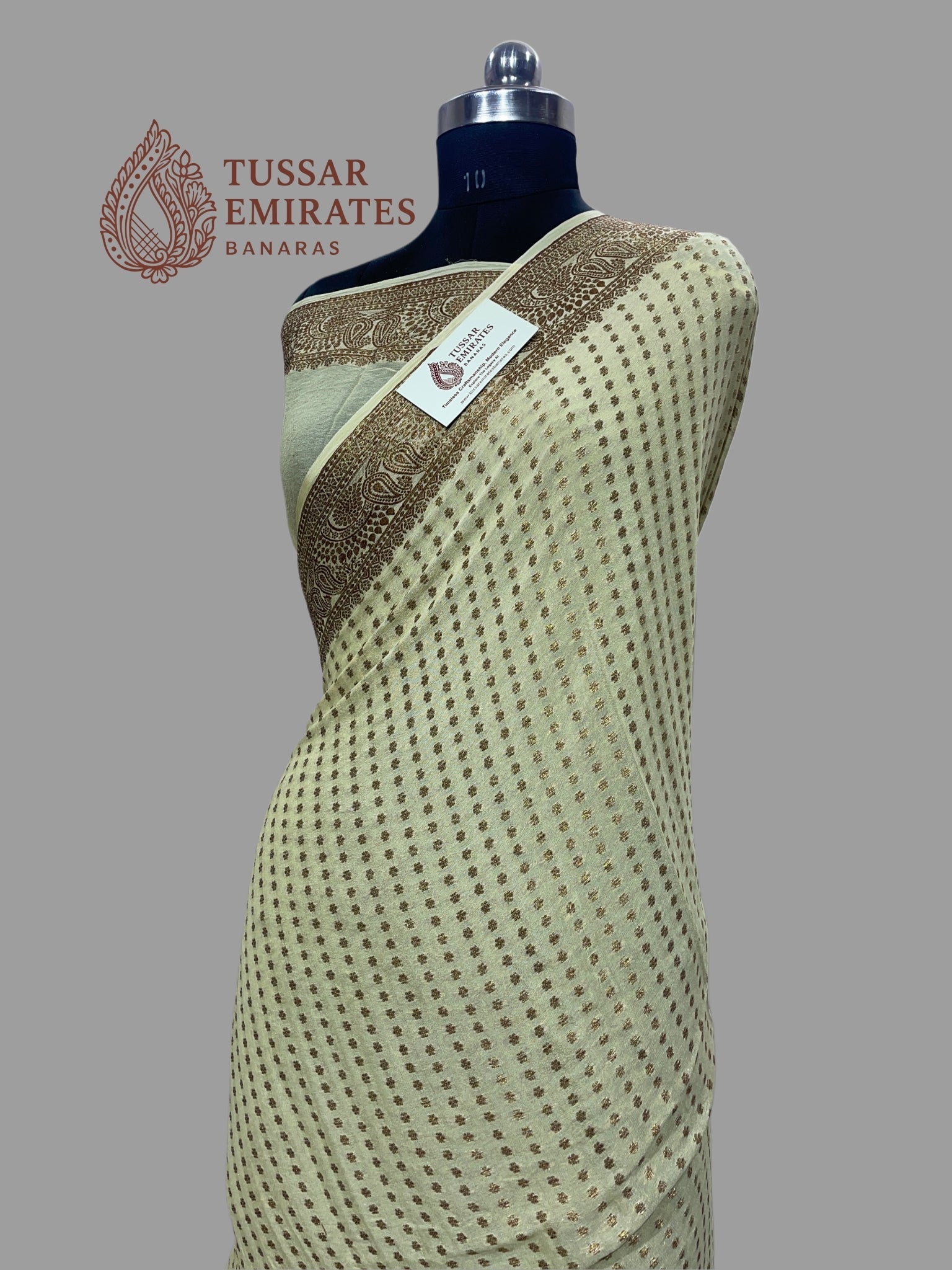 Pure Khaddi Chiffon Banarasi Saree - Tussar Emirates