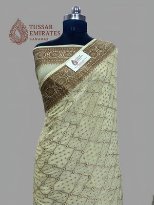 Pure Khaddi Chiffon Banarasi Saree - Tussar Emirates