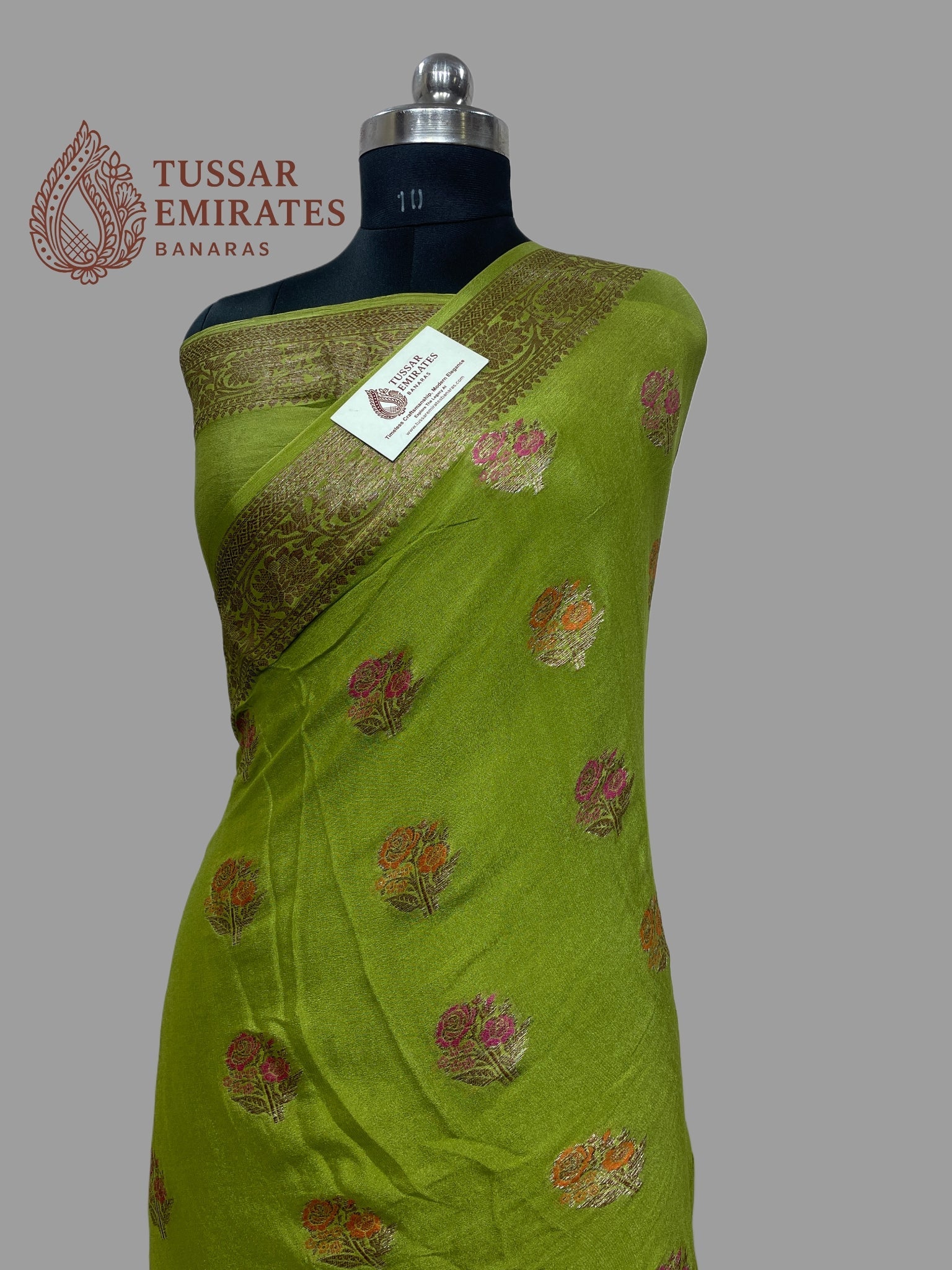 Pure Khaddi Chiffon Banarasi Saree - Tussar Emirates