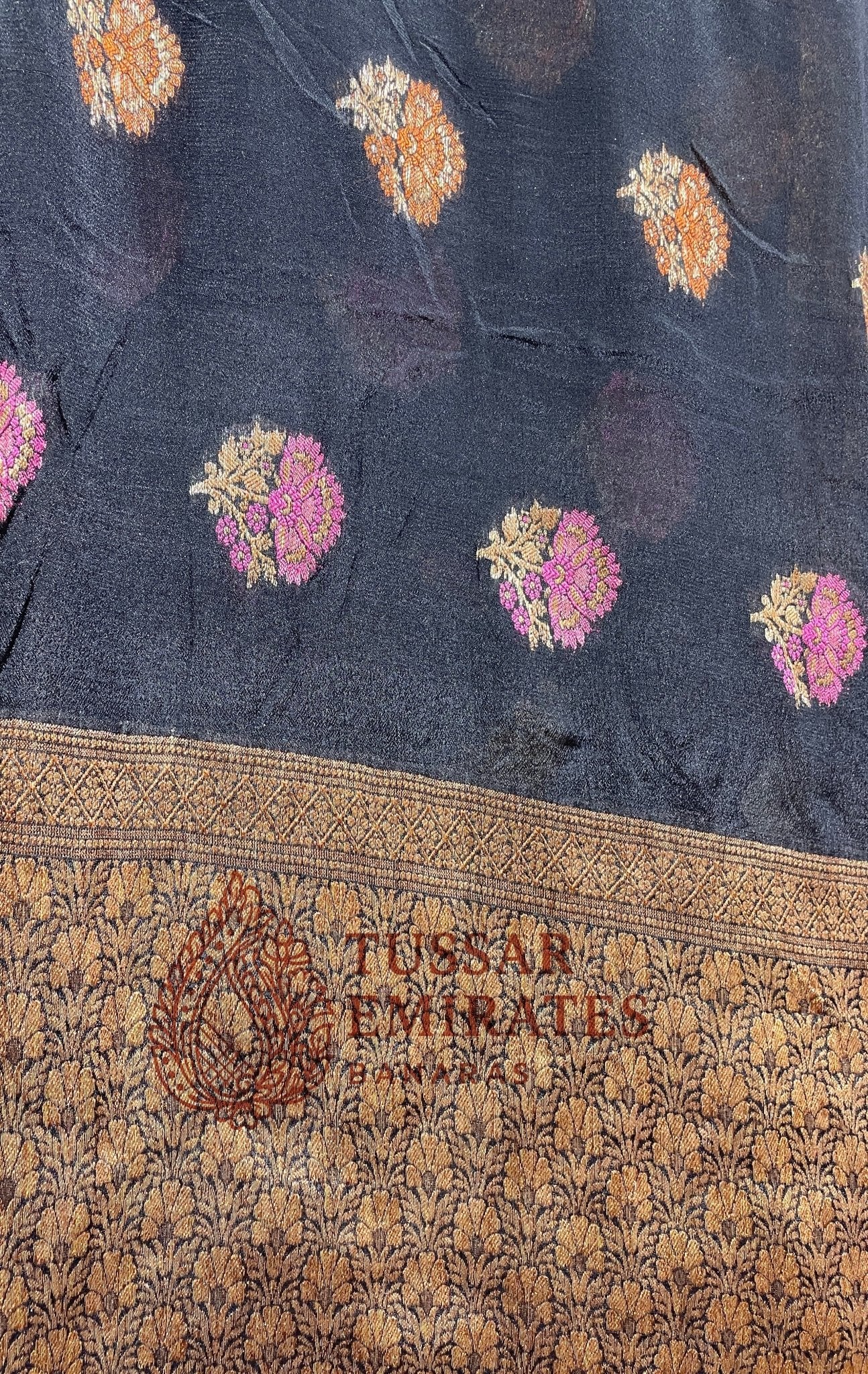 Pure Khaddi Chiffon Banarasi Saree - Tussar Emirates