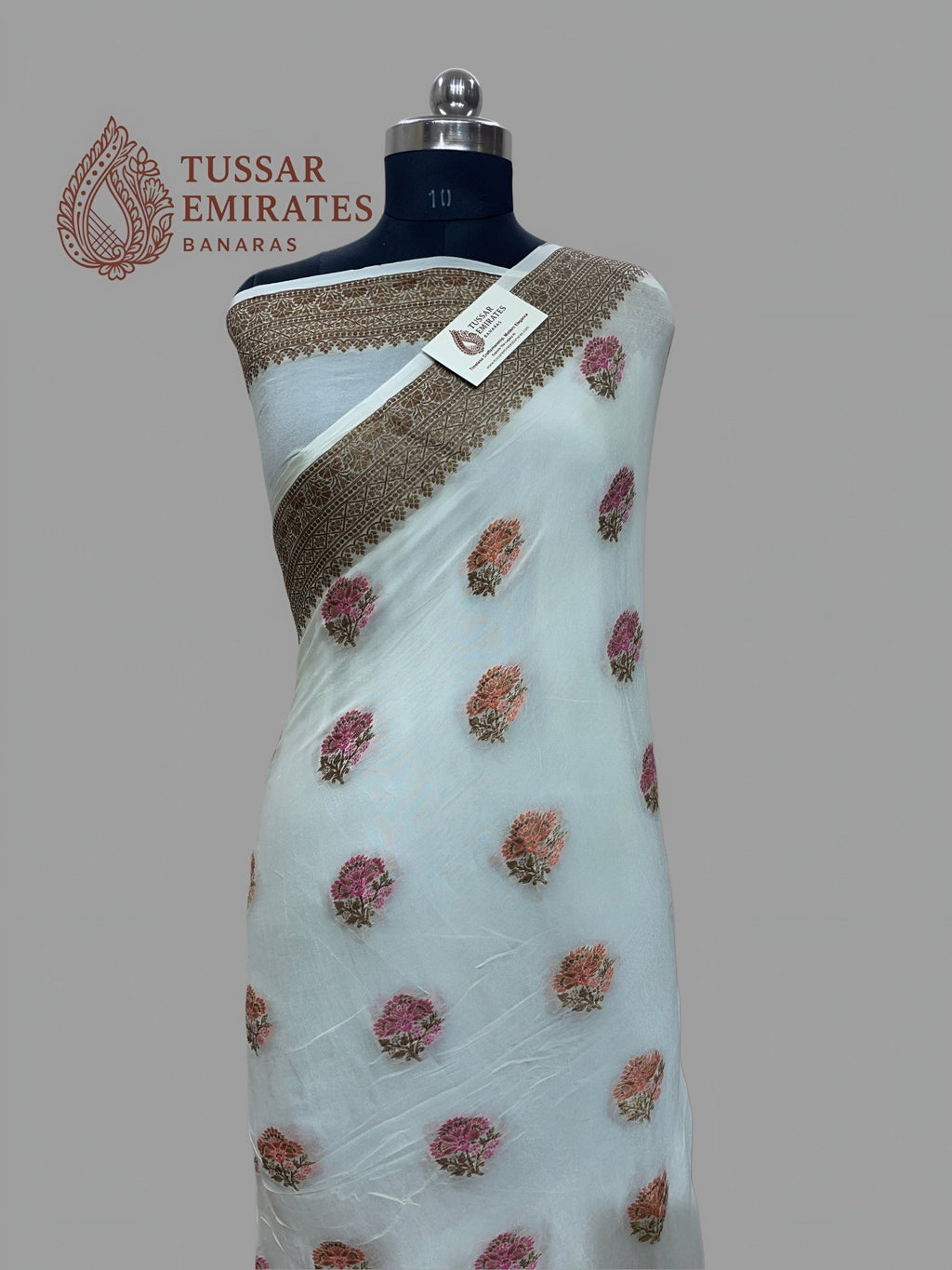 Pure Khaddi Chiffon Banarasi Saree - Tussar Emirates