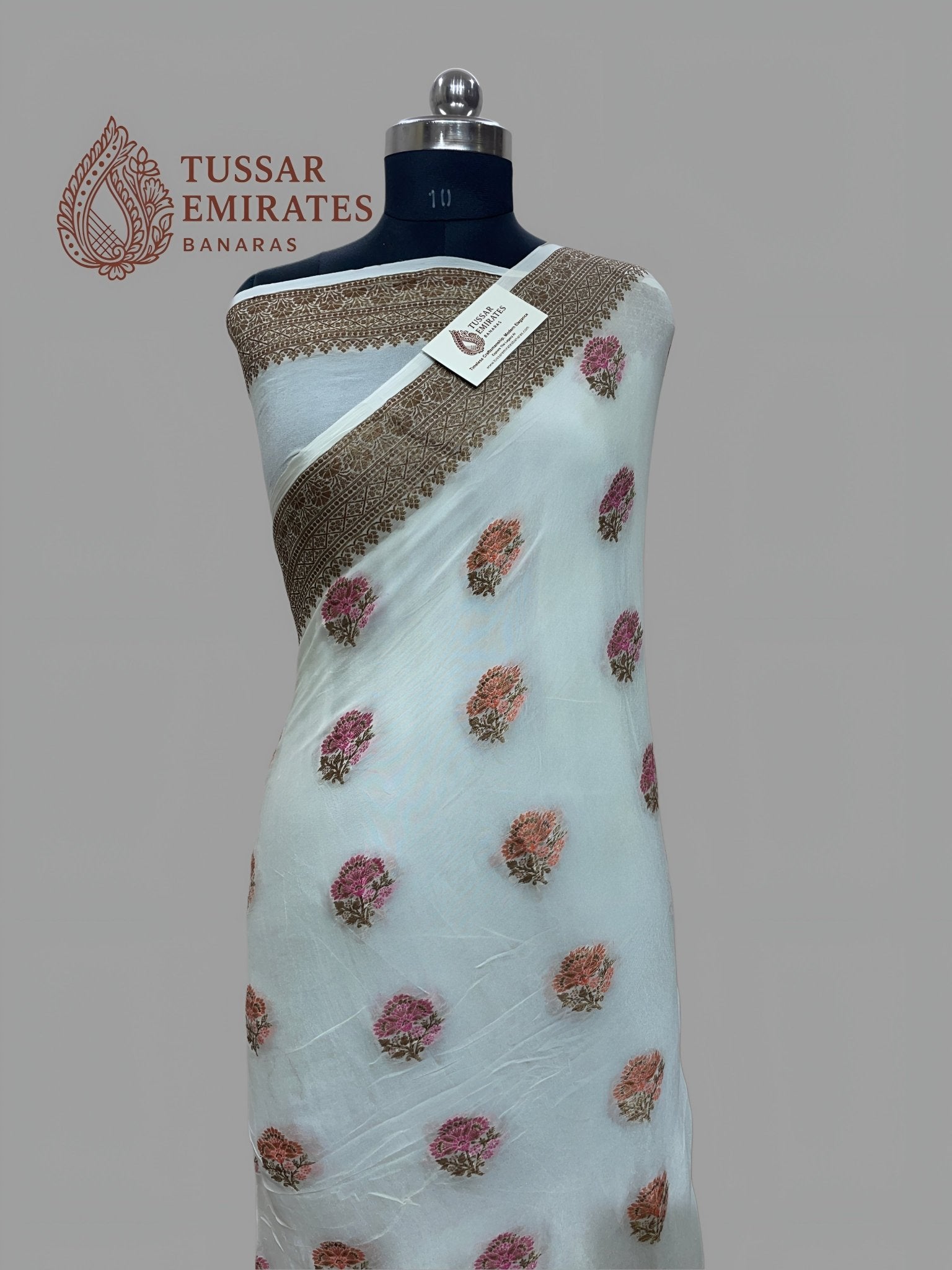 Pure Khaddi Chiffon Banarasi Saree - Tussar Emirates