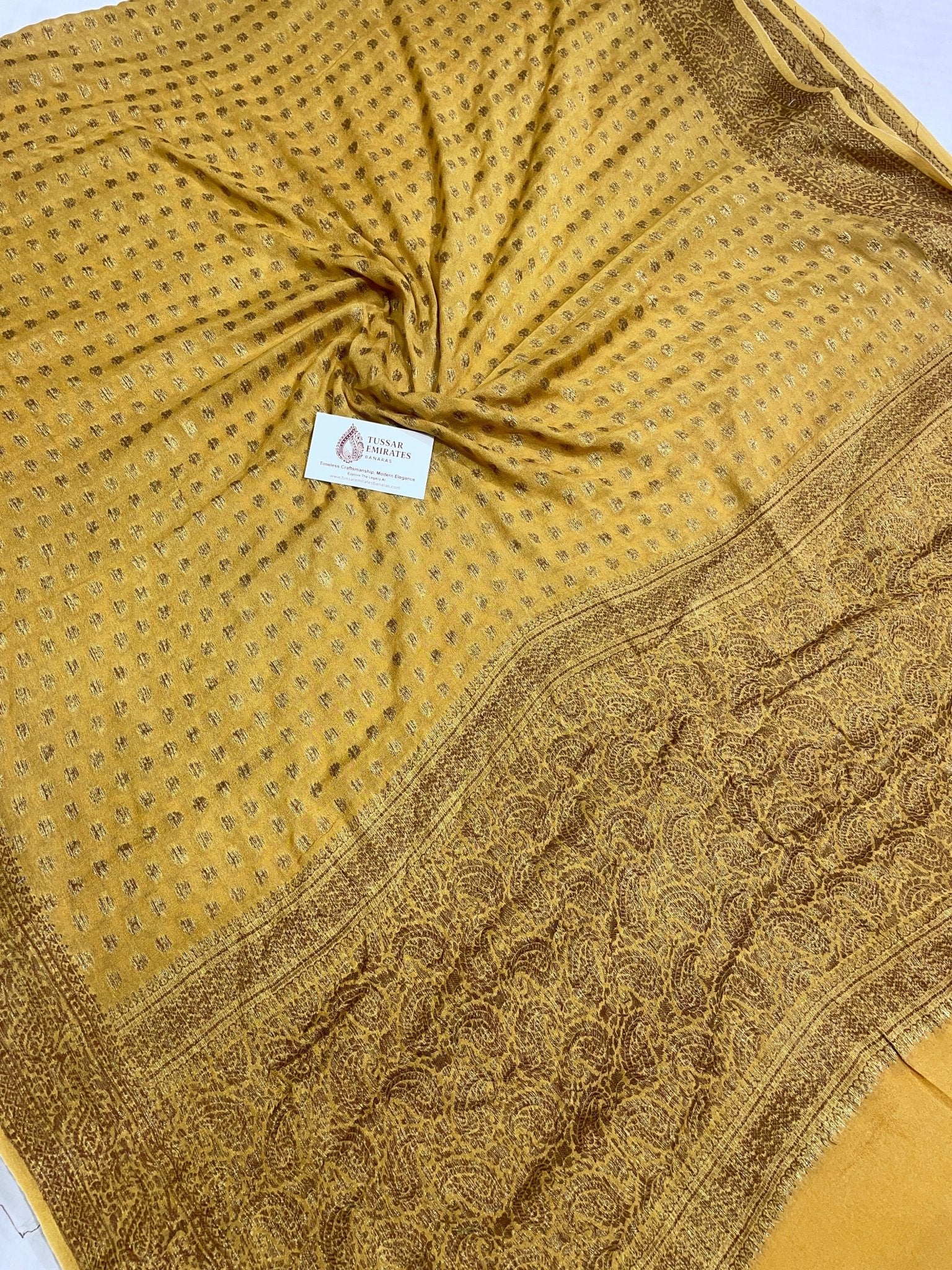 Pure Khaddi Chiffon Banarasi Saree - Tussar Emirates
