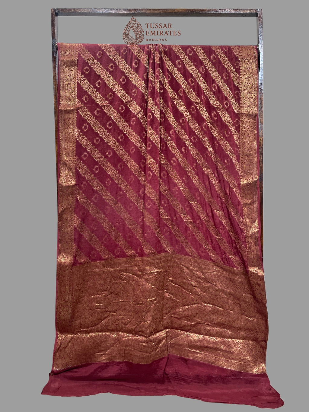 Pure Khaddi Chiffon Banarasi Saree - Tussar Emirates