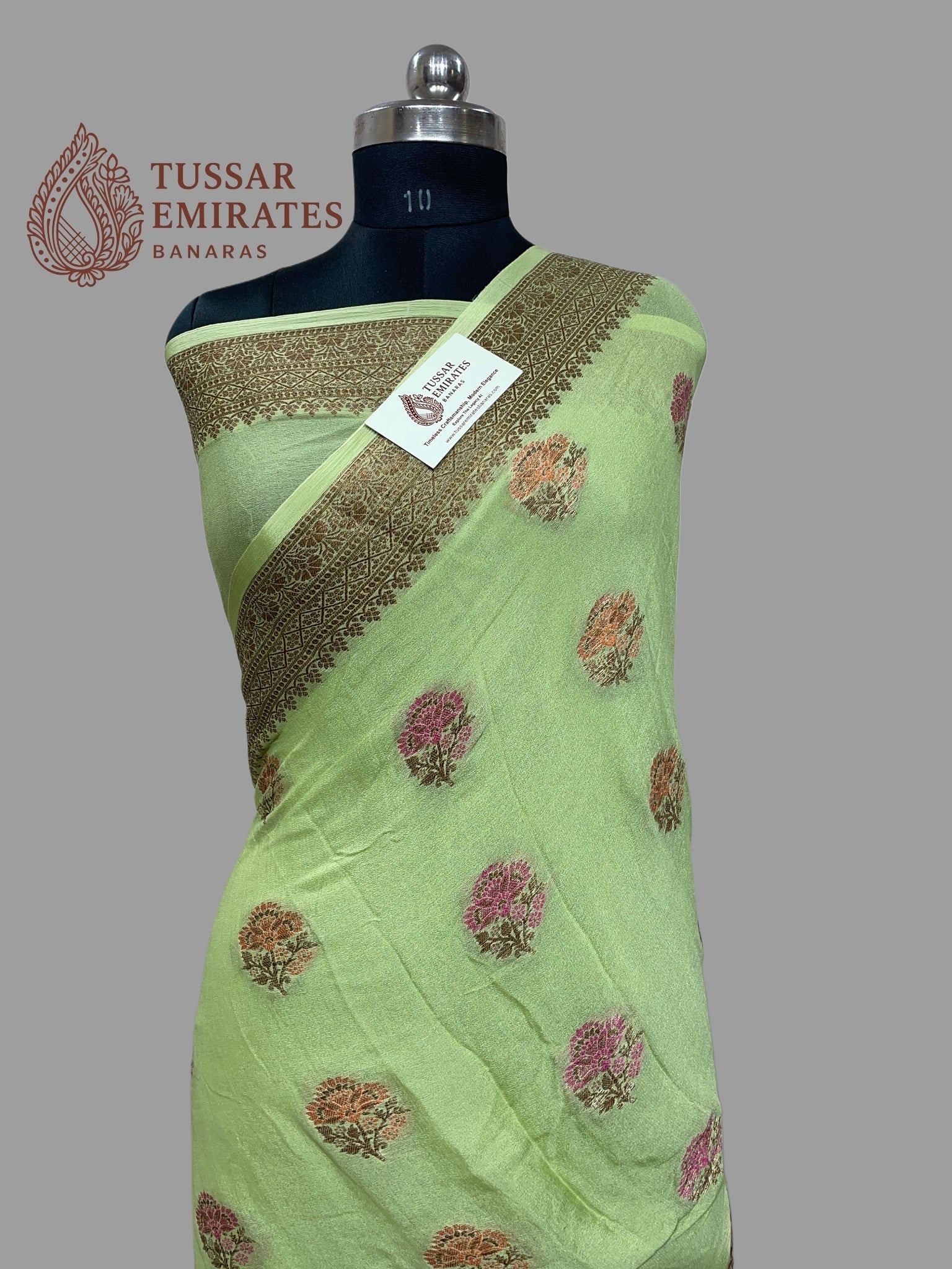 Pure Khaddi Chiffon Banarasi Saree - Tussar Emirates