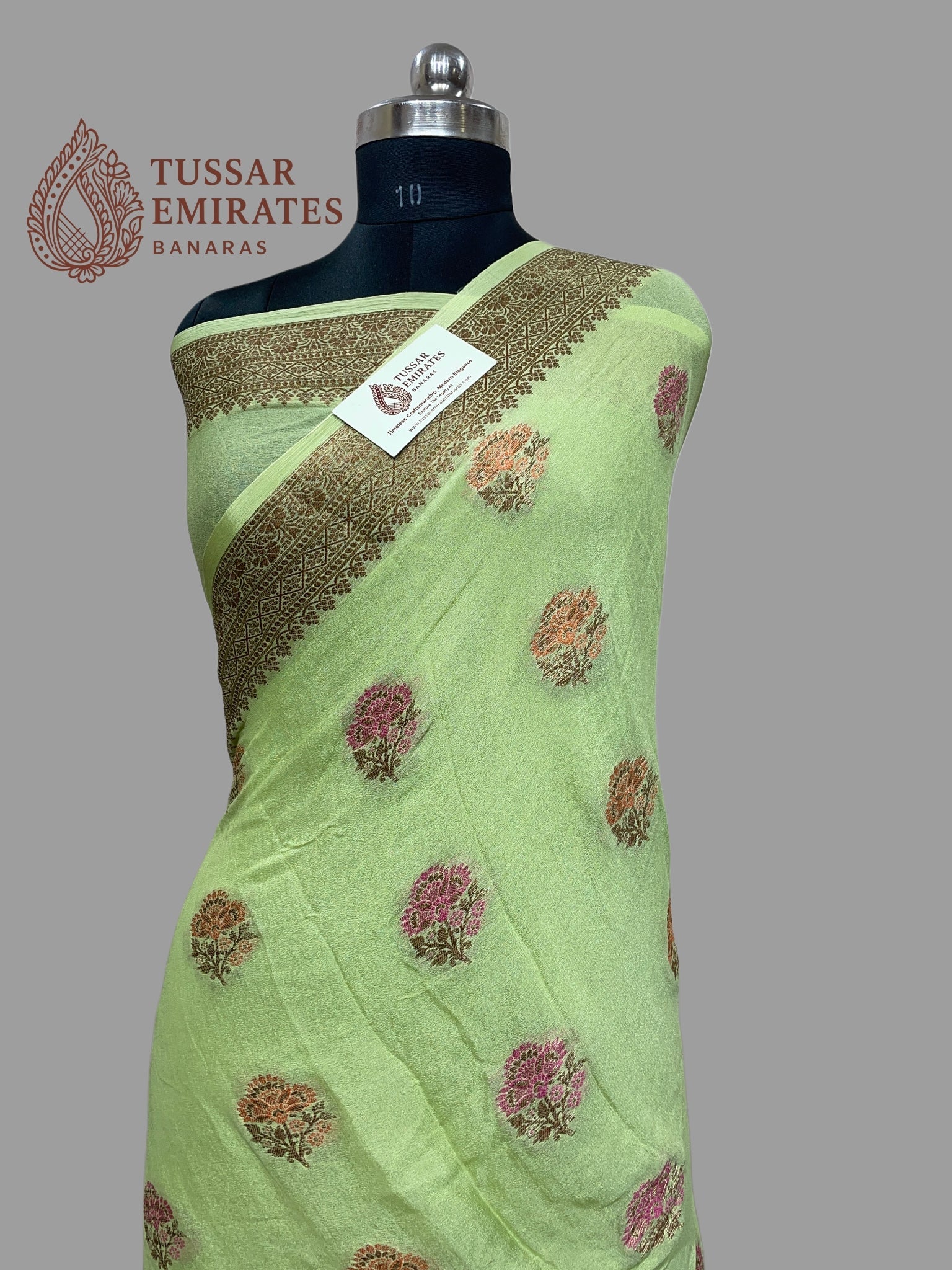 Pure Khaddi Chiffon Banarasi Saree - Tussar Emirates