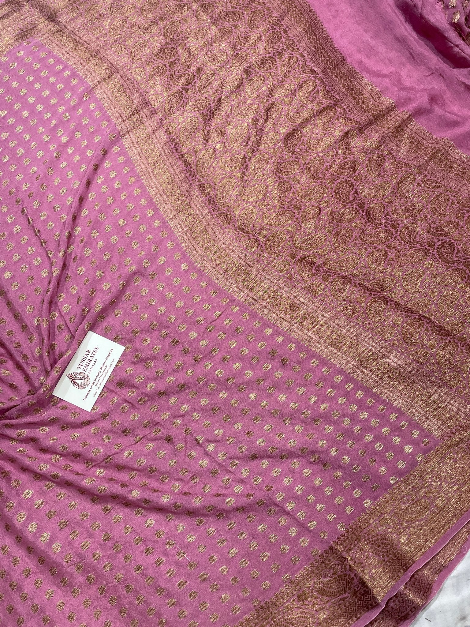 Pure Khaddi Chiffon Banarasi Saree - Tussar Emirates