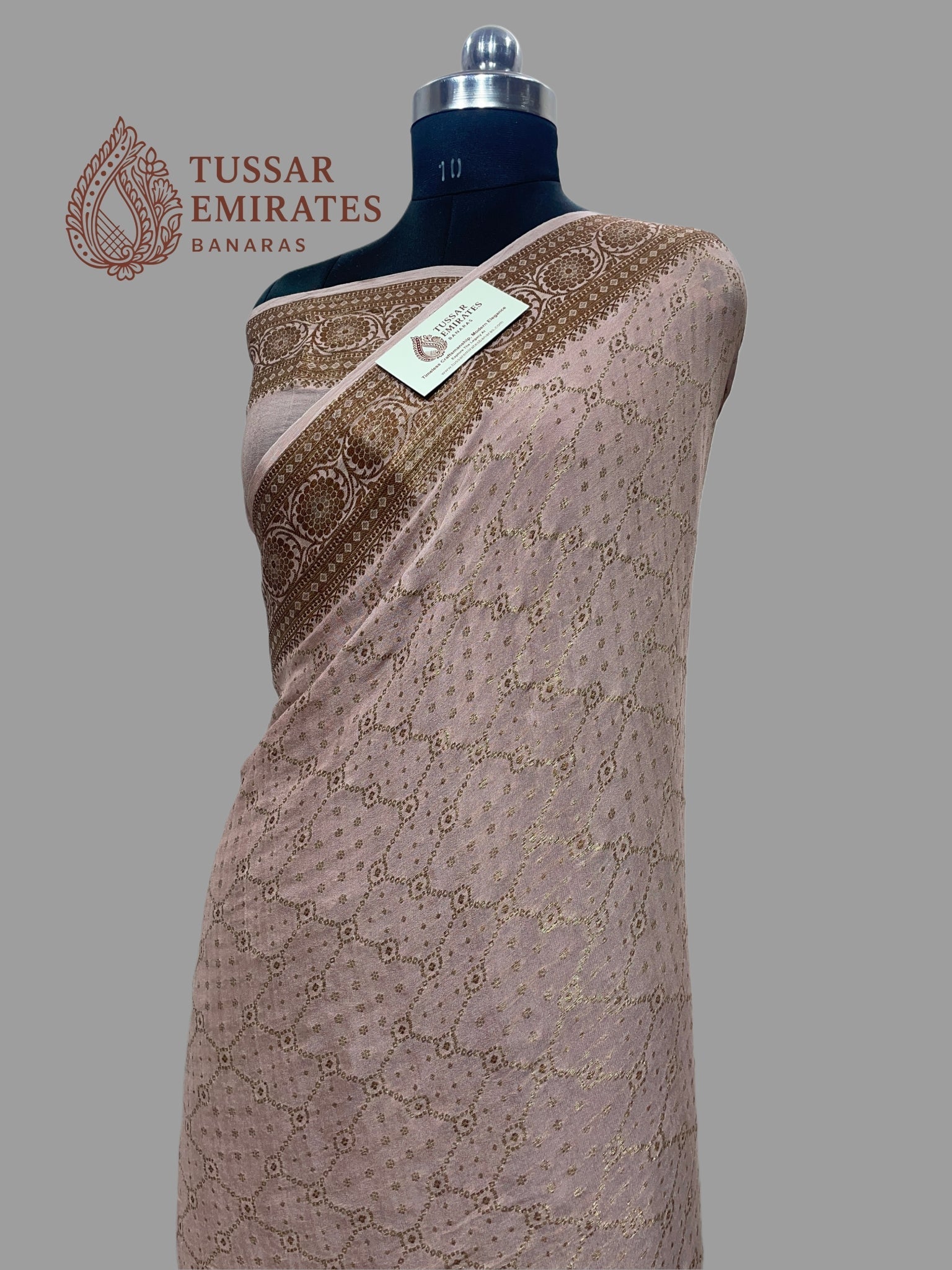 Pure Khaddi Chiffon Banarasi Saree - Tussar Emirates