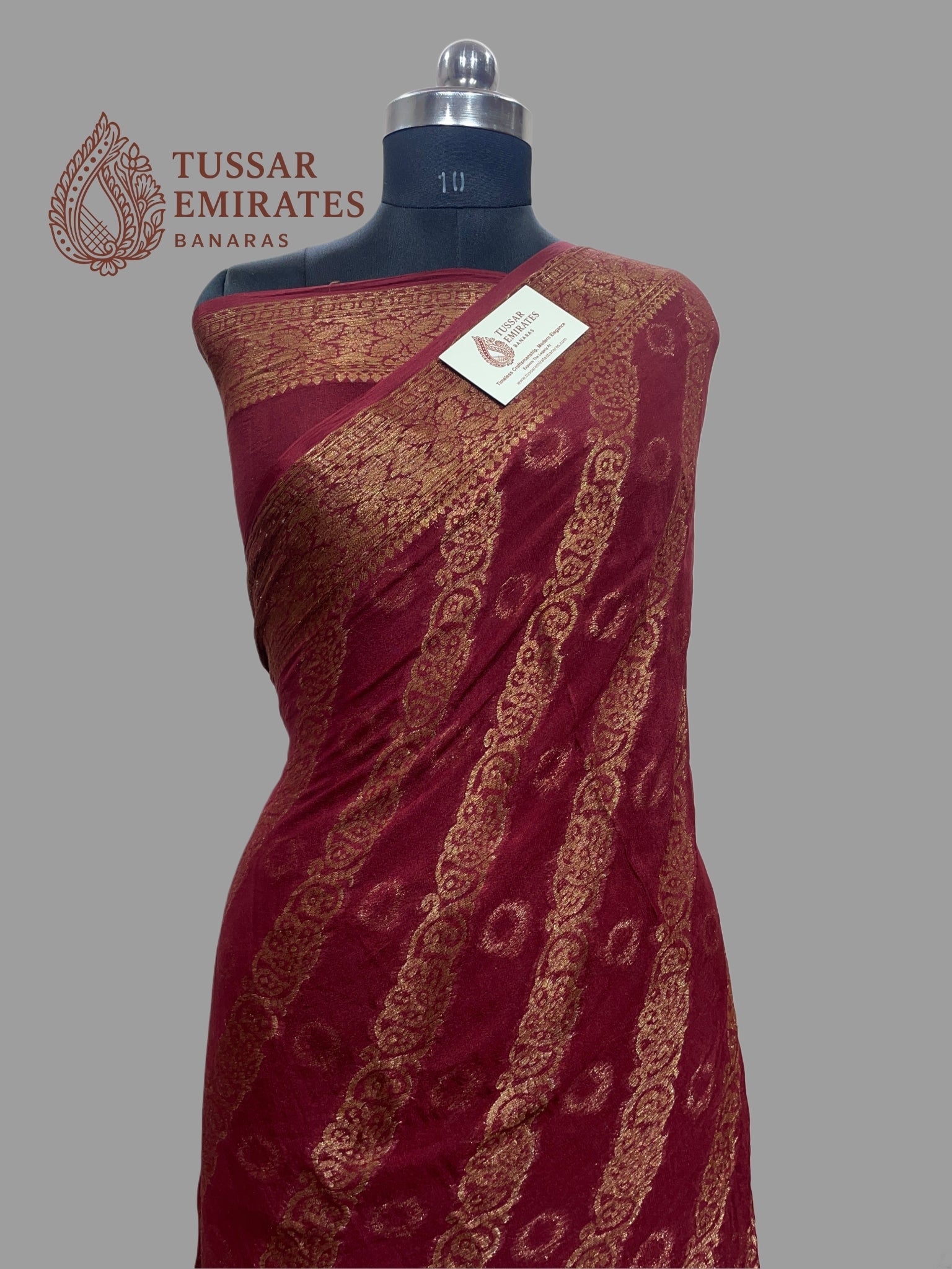 Pure Khaddi Chiffon Banarasi Saree - Tussar Emirates