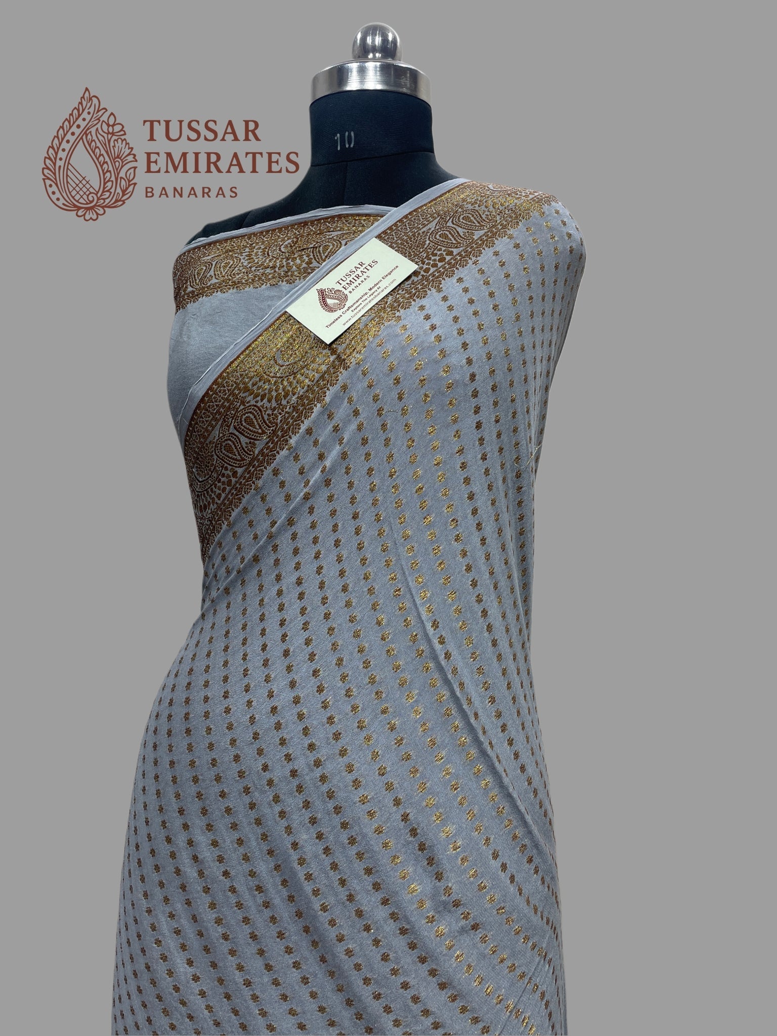 Pure Khaddi Chiffon Banarasi Saree - Tussar Emirates