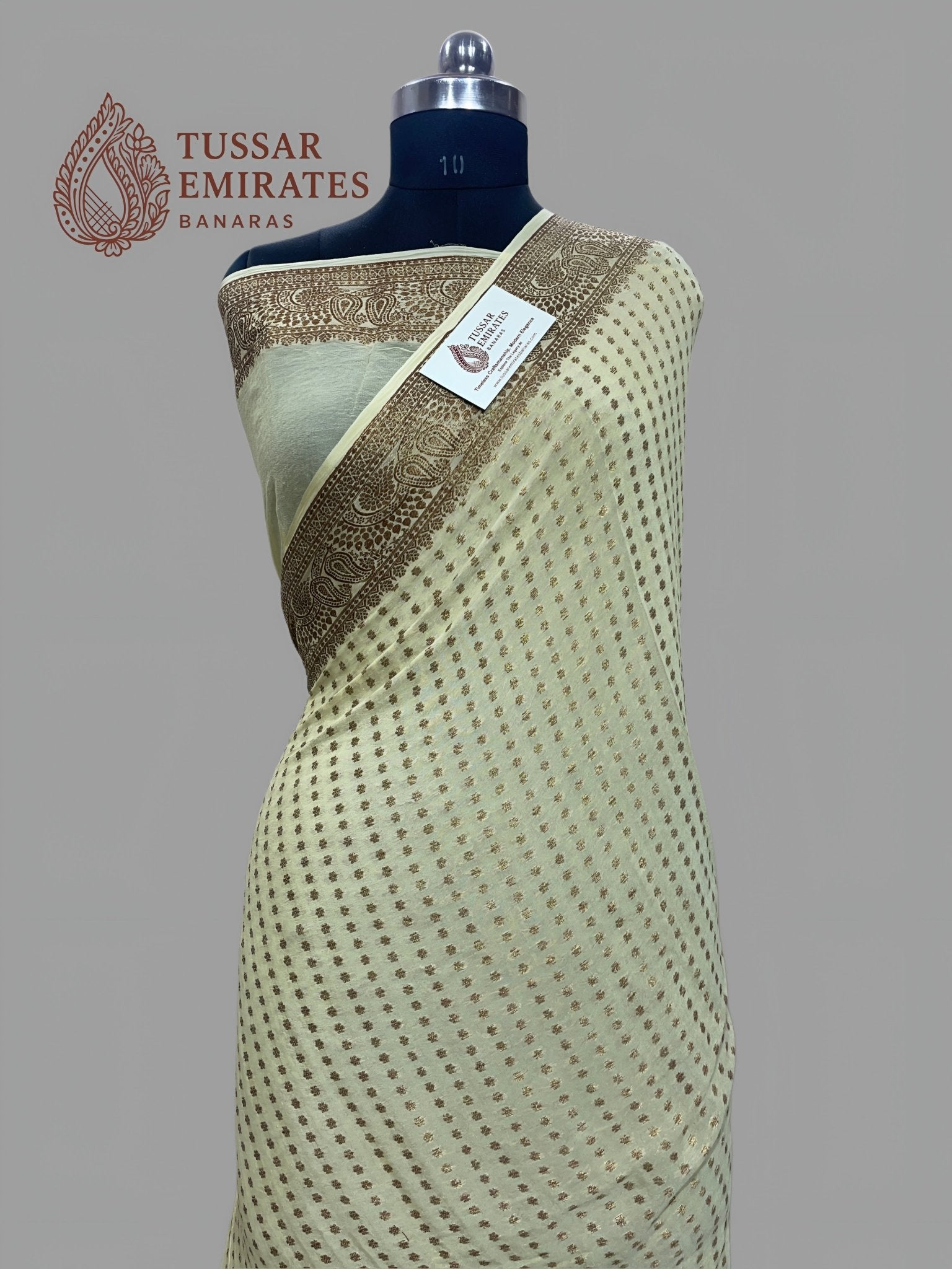 Pure Khaddi Chiffon Banarasi Saree - Tussar Emirates